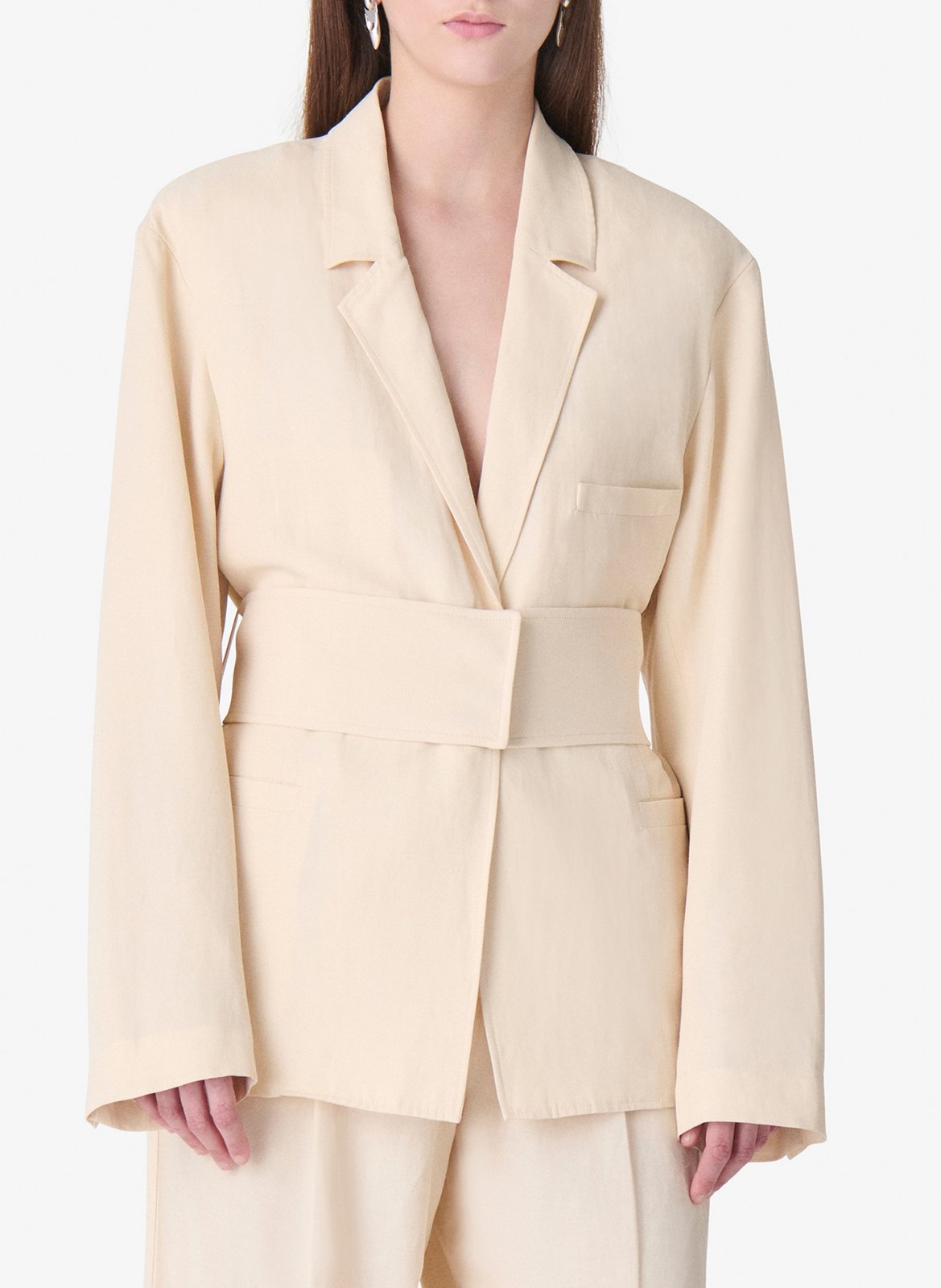 Veste col tailleur haline IRO Beige