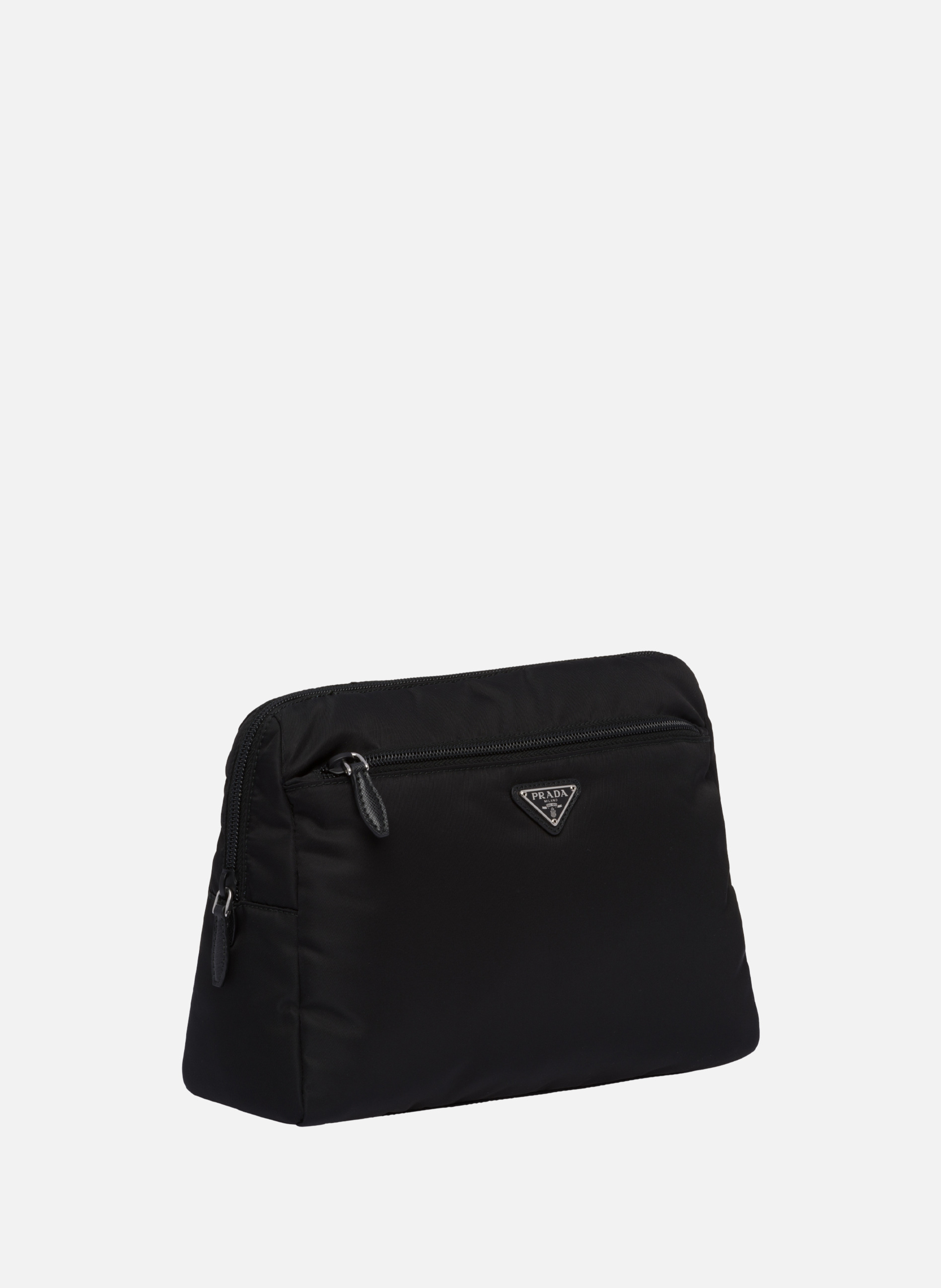 Grande pochette de voyage en re-nylon PRADA Noir