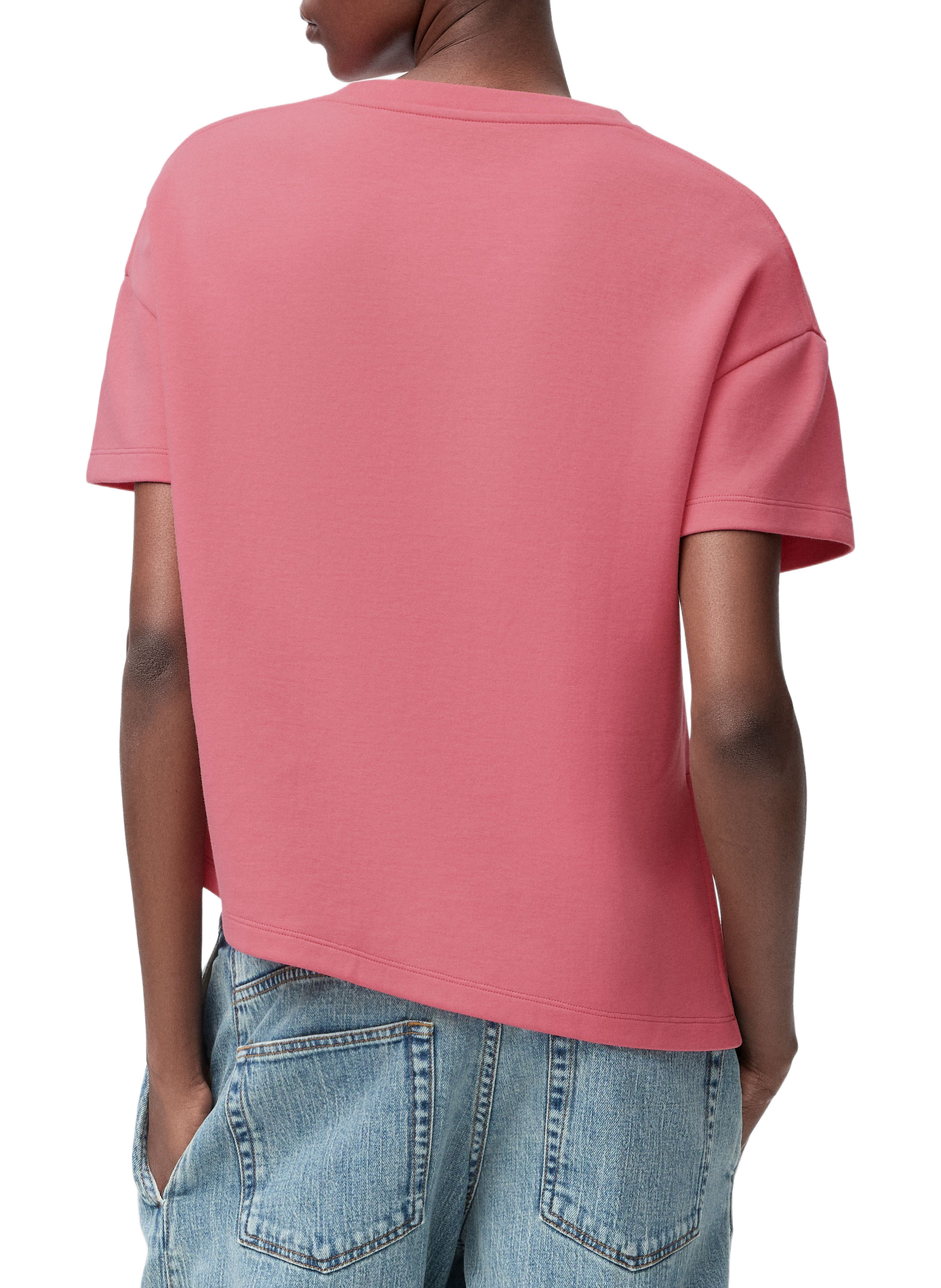 Asymmetrisches T-Shirt aus Baumwollmischung LOEWE Rosa