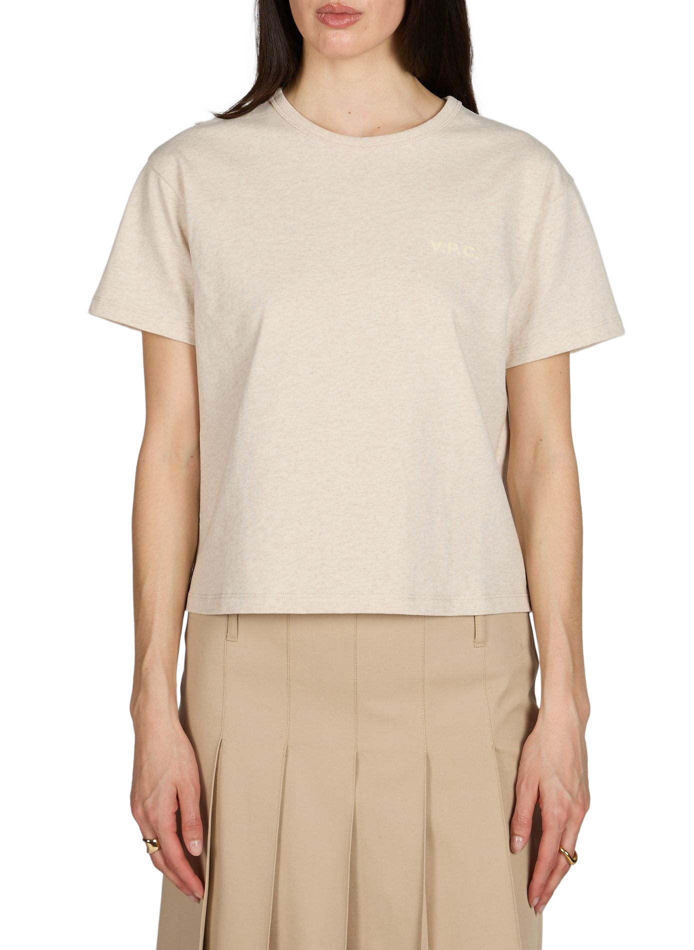 Classic Cotton T-Shirt A.P.C. Beige