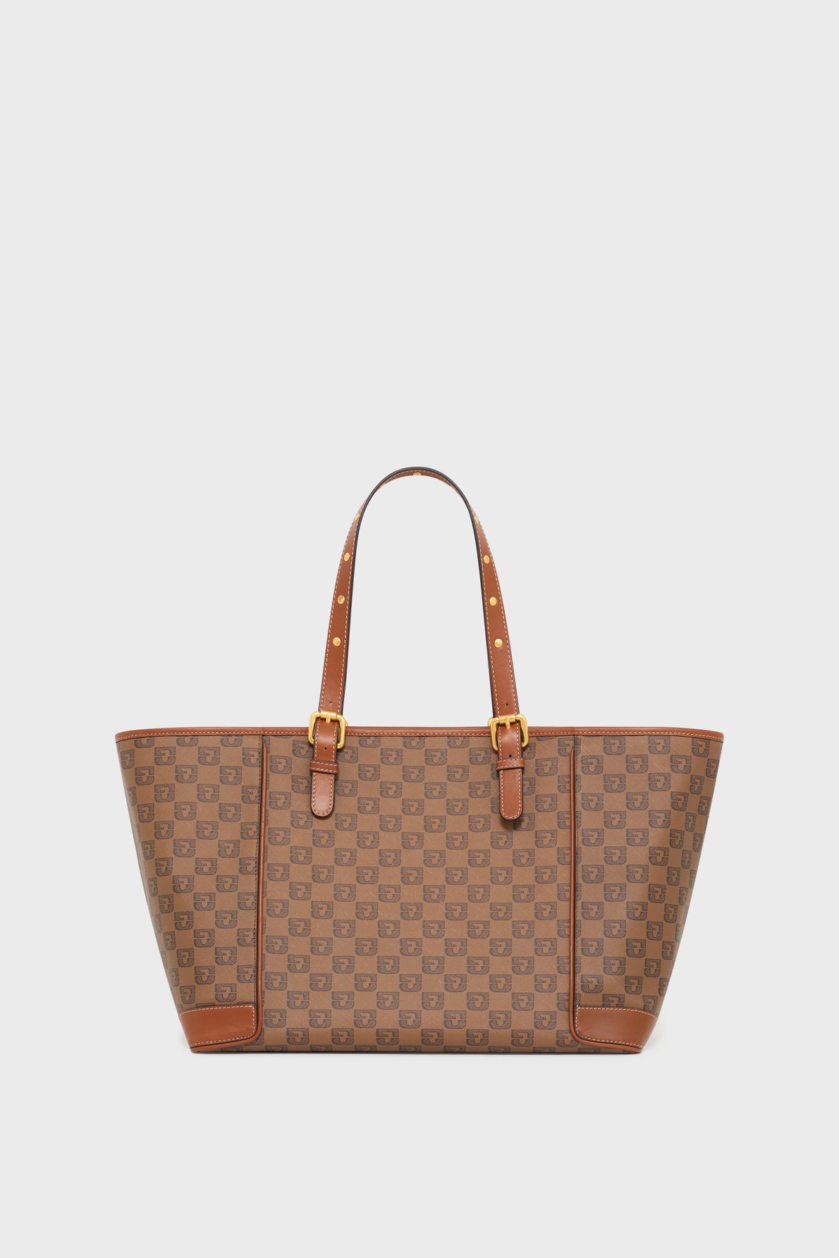 Cabas en toile enduite monogrammée et cuir - simple bag GERARD DAREL Marron