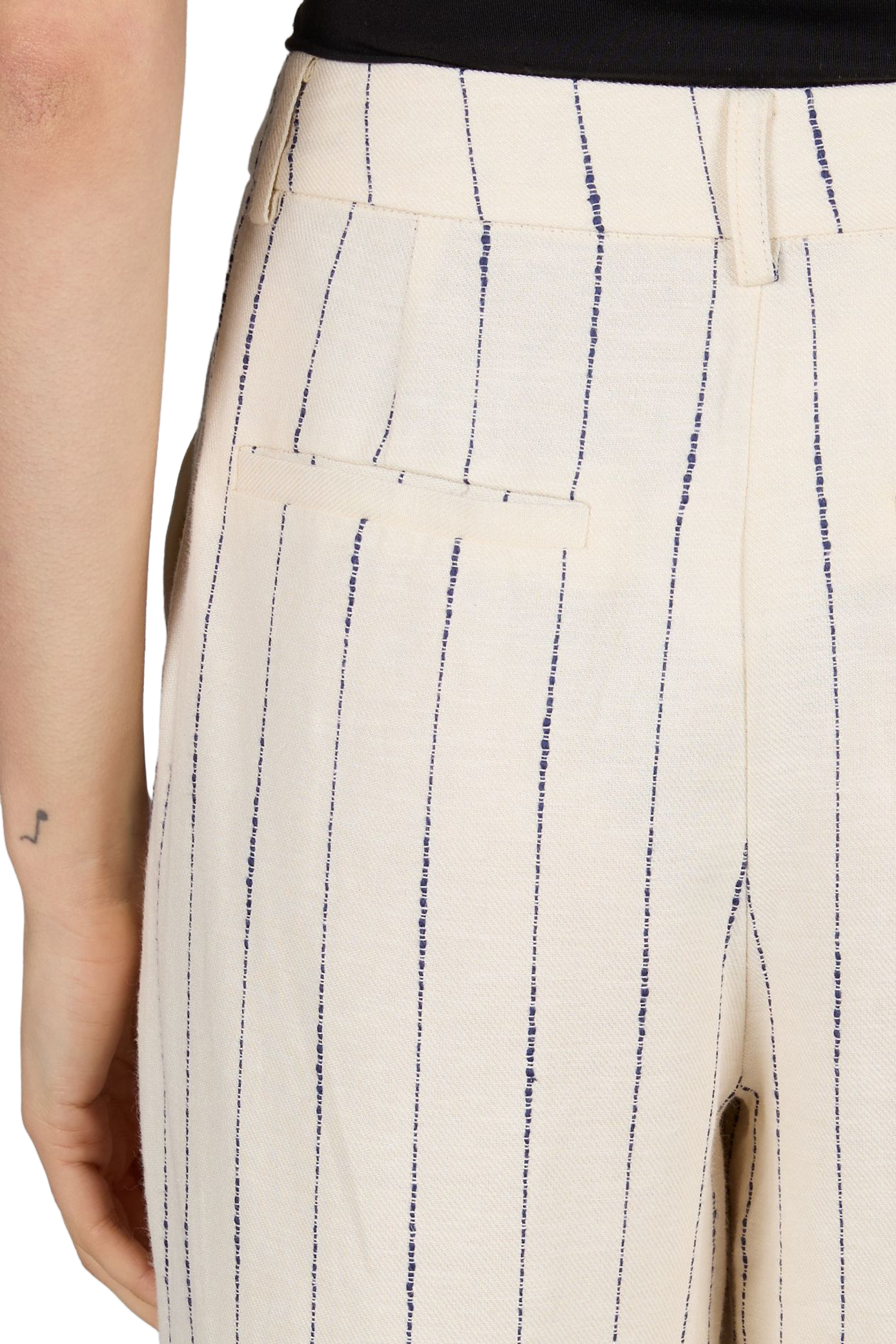 Pantalon Vidancina à rayures VILA Beige