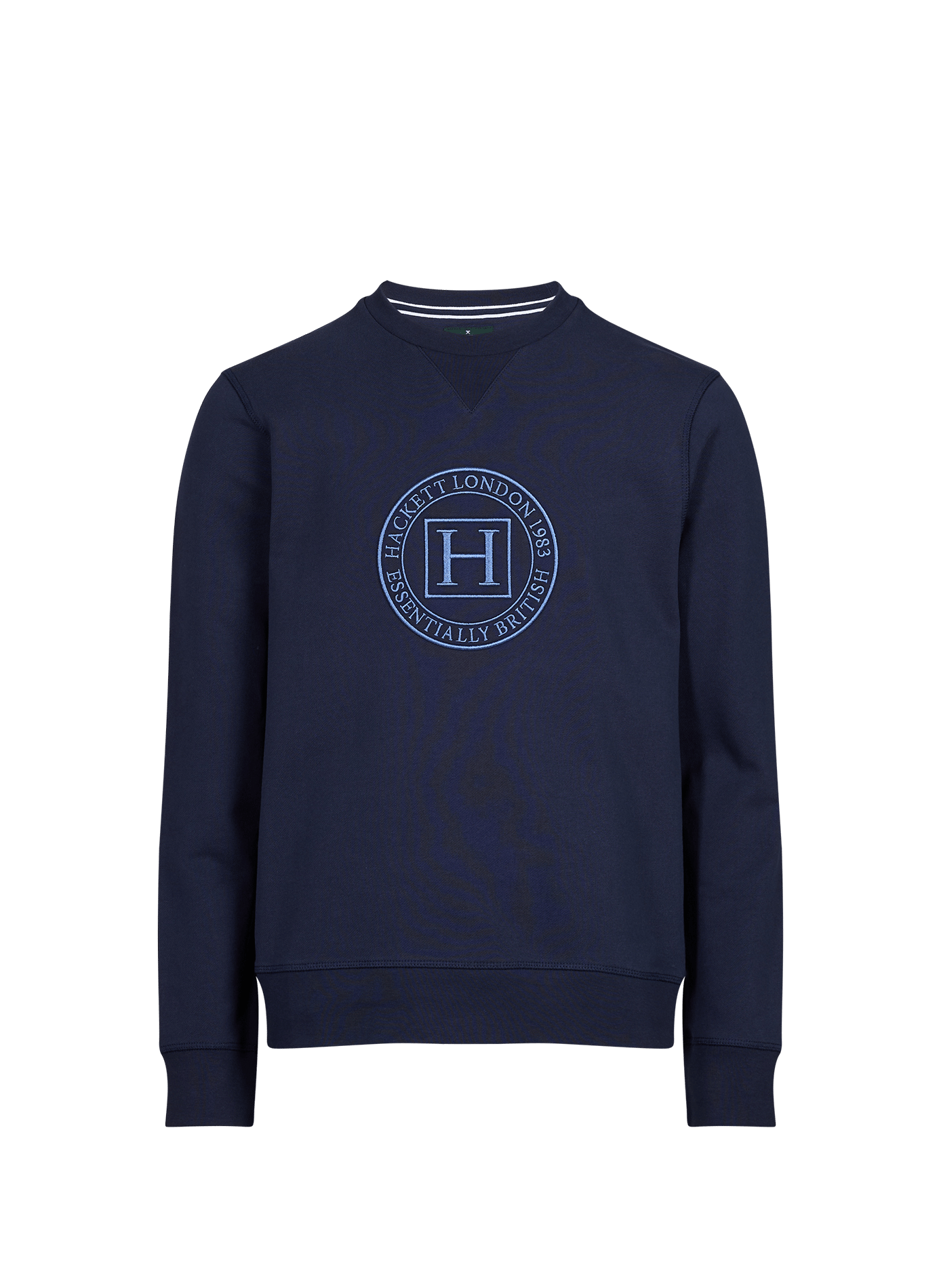 Rechte sweater met ronde hals en borduurwerk HACKETT Blauw
