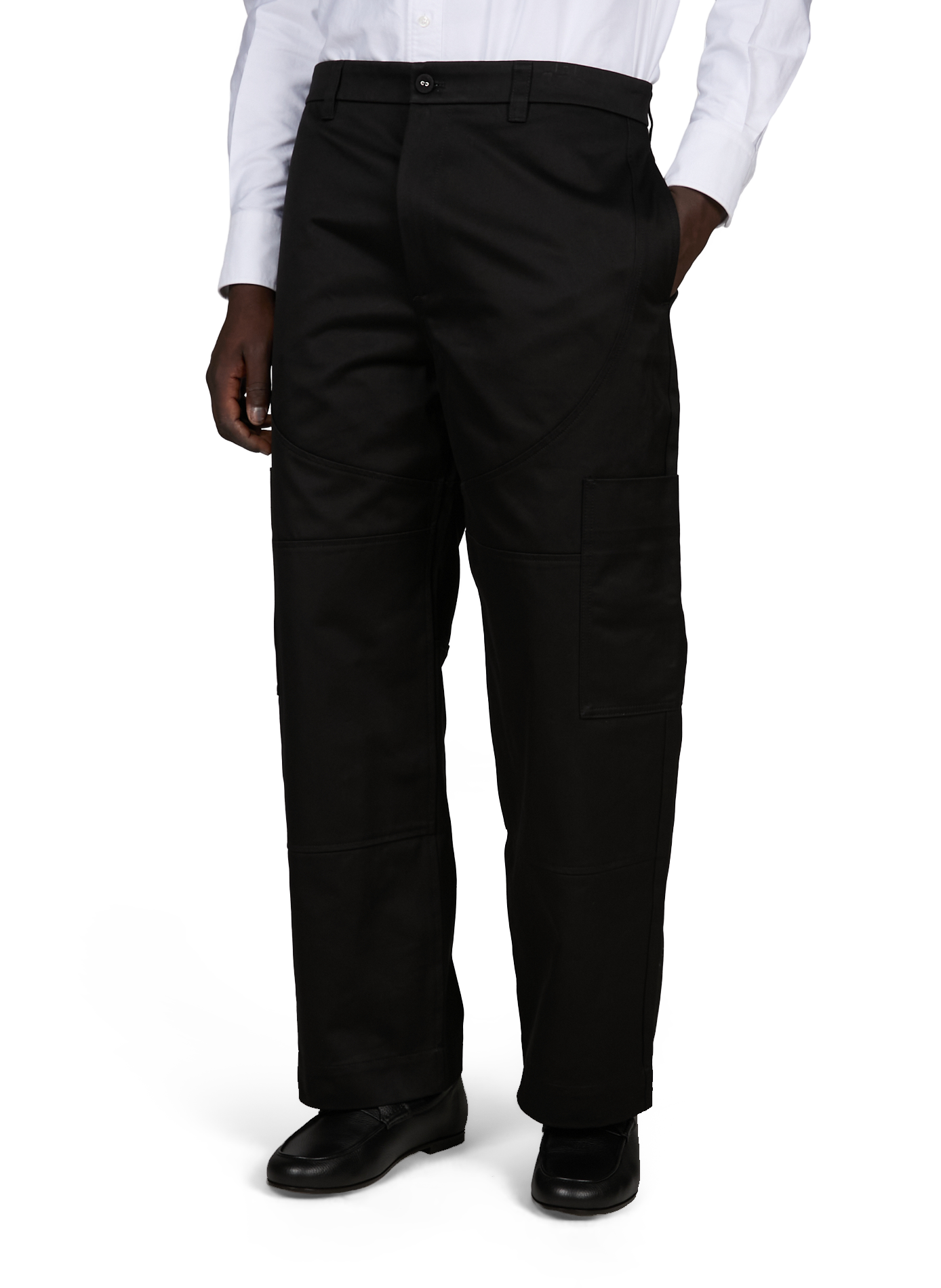 Pantalon cargo en coton THOM BROWNE Noir