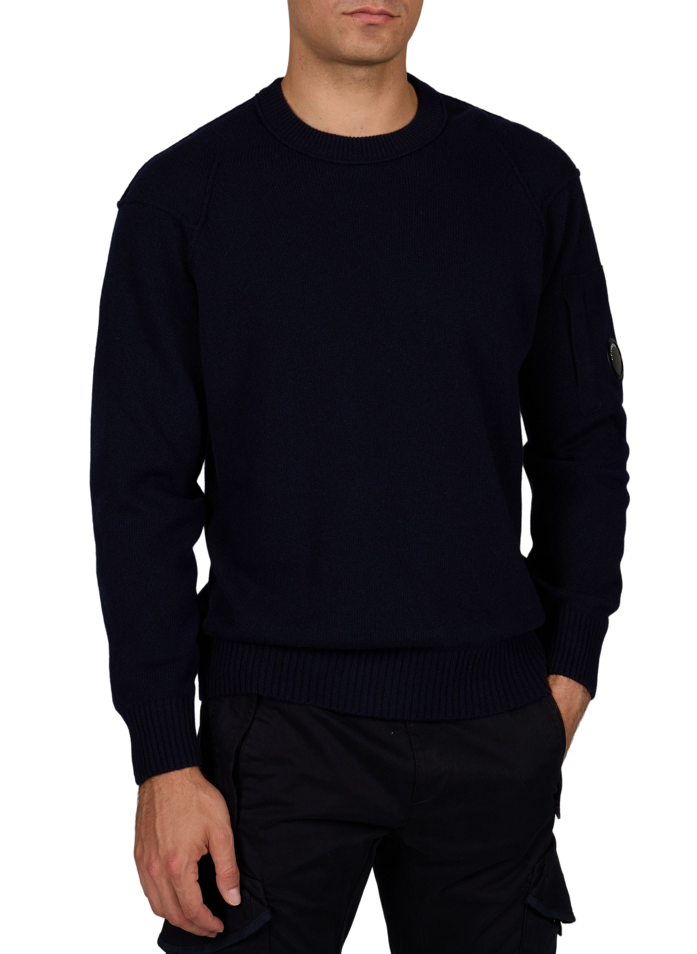 Rechte trui van gemengde wol CP COMPANY Blauw