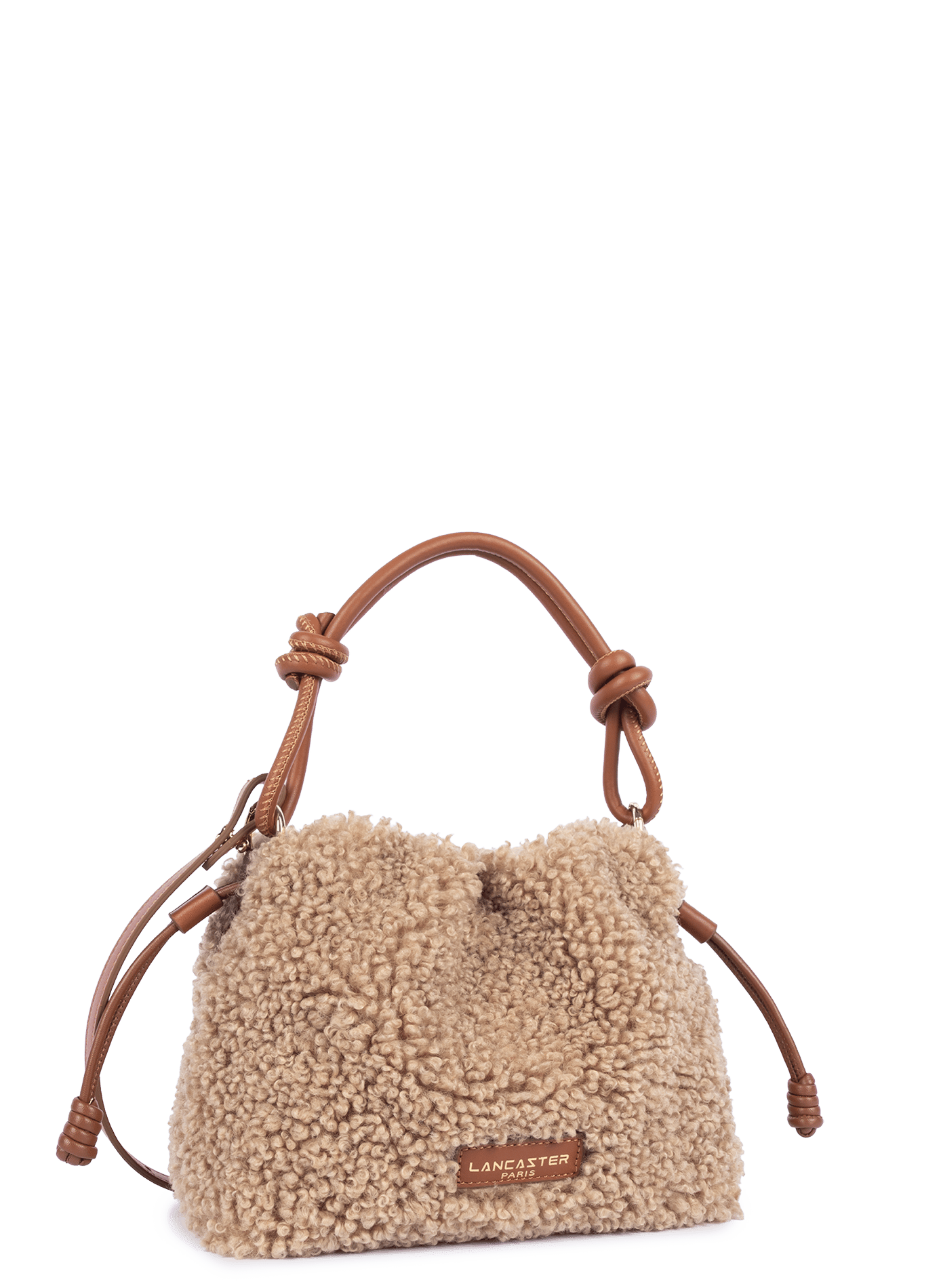 Petit sac besace - moumoute LANCASTER Marron