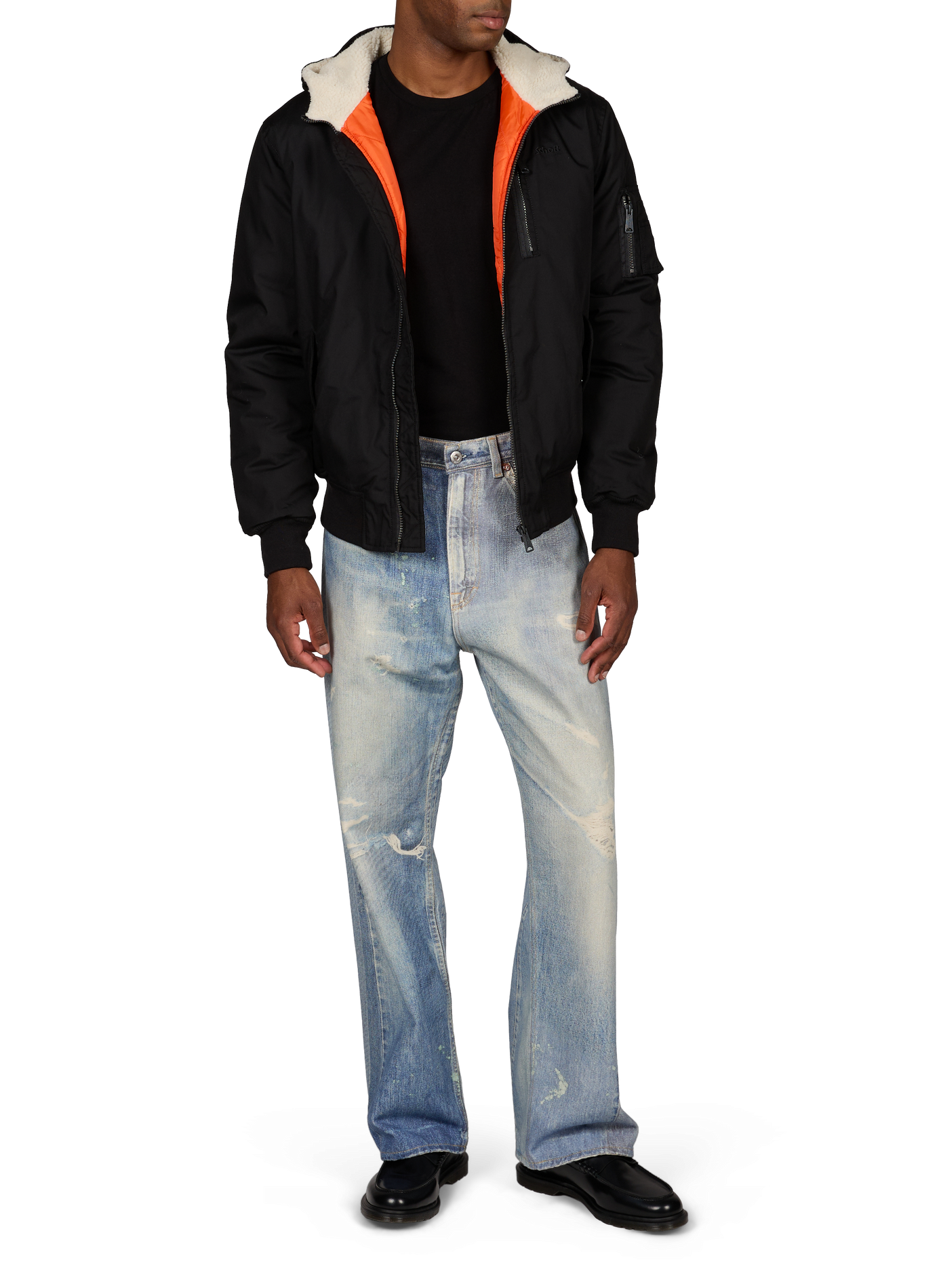 Kapuzenparka SCHOTT Schwarz
