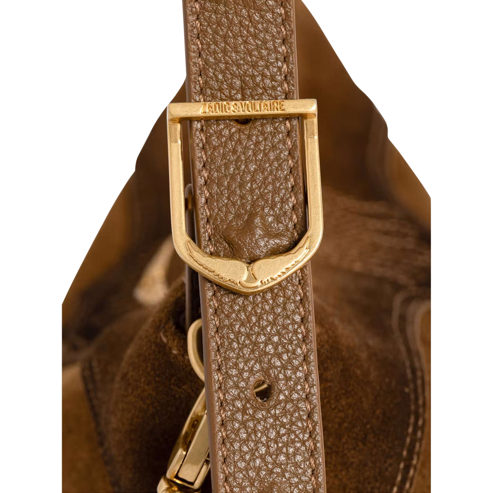 Schoudertas van mini-jim leer ZADIG&VOLTAIRE Bruin
