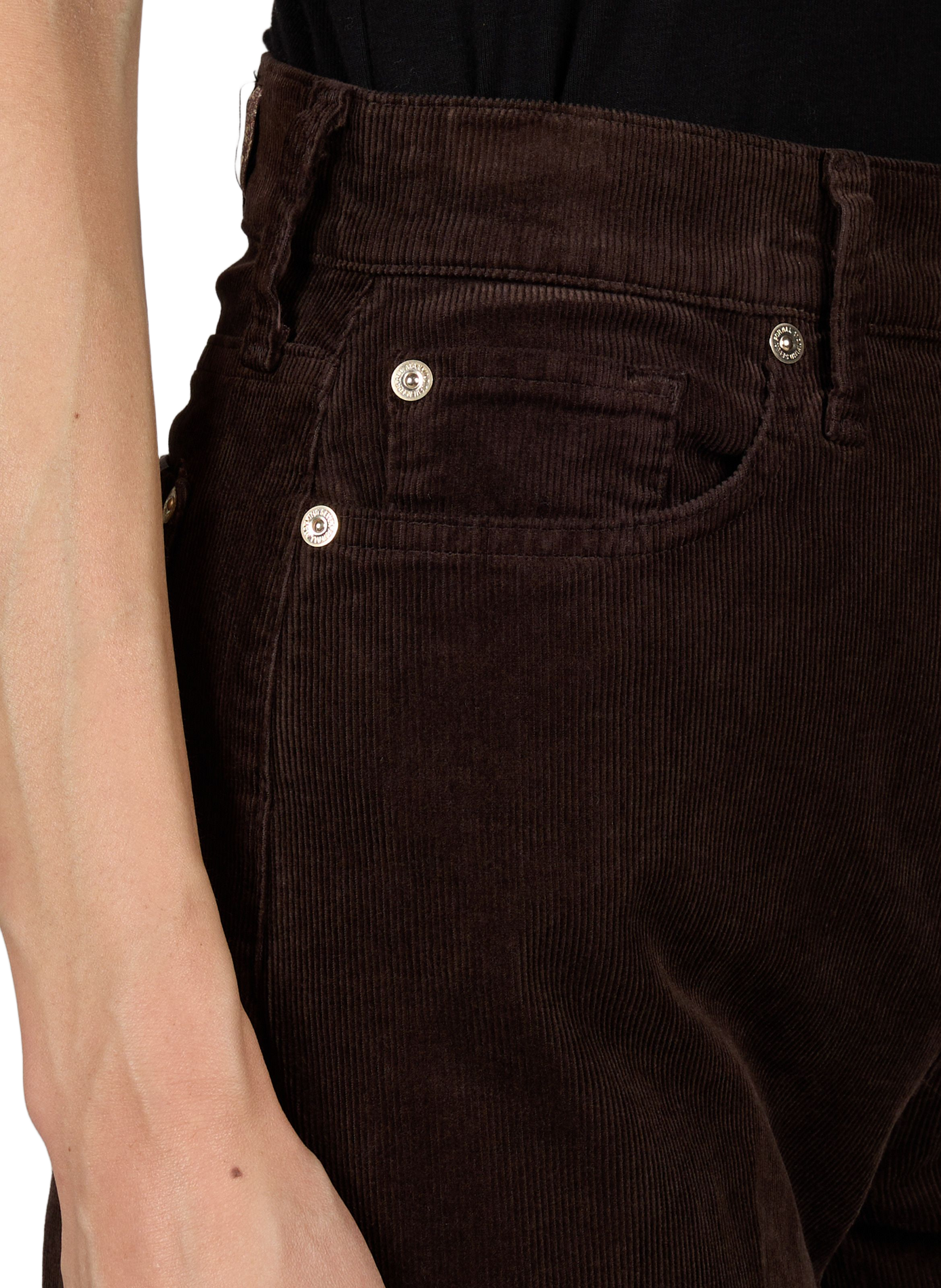 Katoenen corduroy Lotta jeans 7 FOR ALL MANKIND Bruin