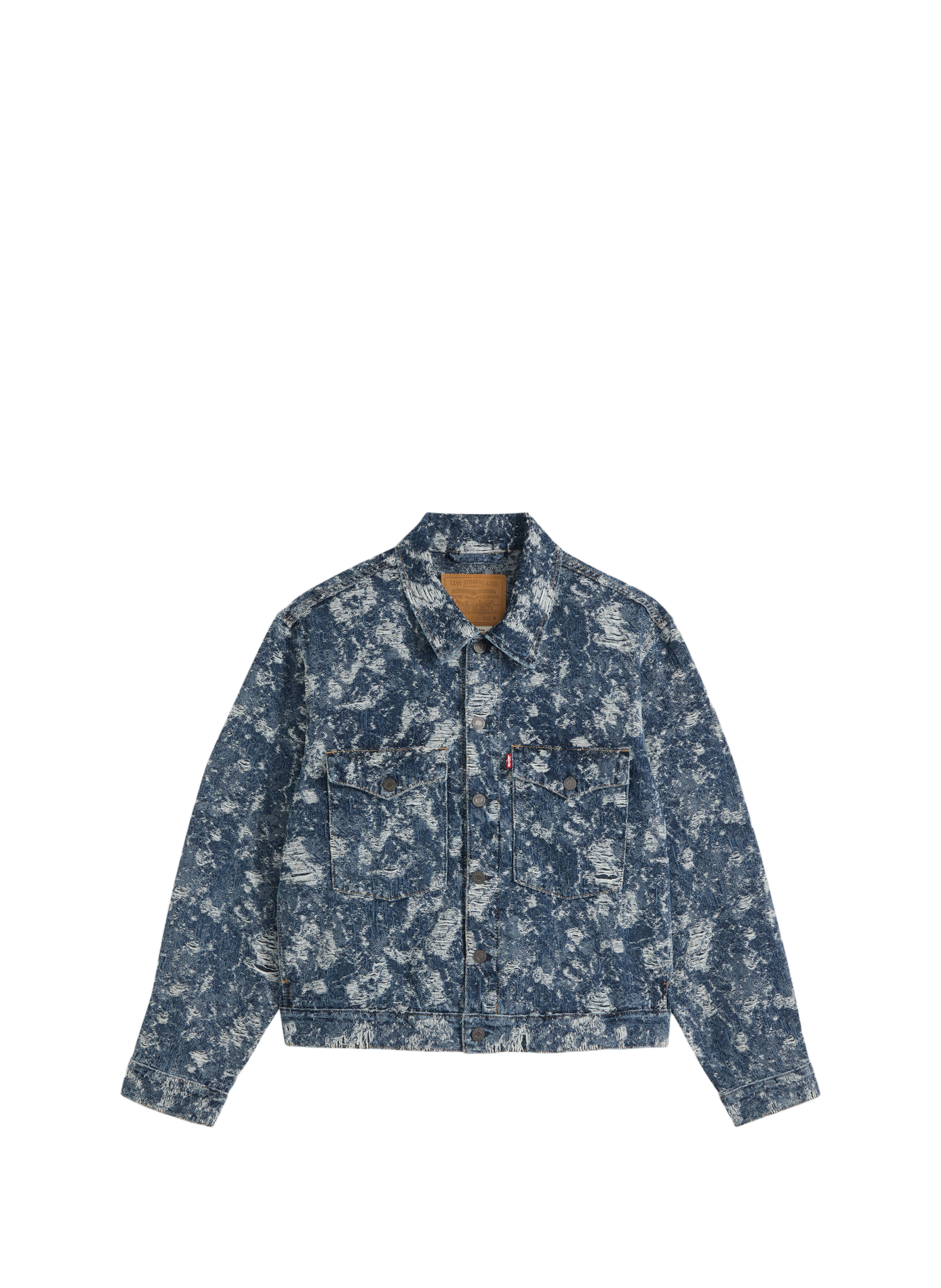 Jacke mit klassischem Baumwoll-Denim-Kragen LEVI'S Blau
