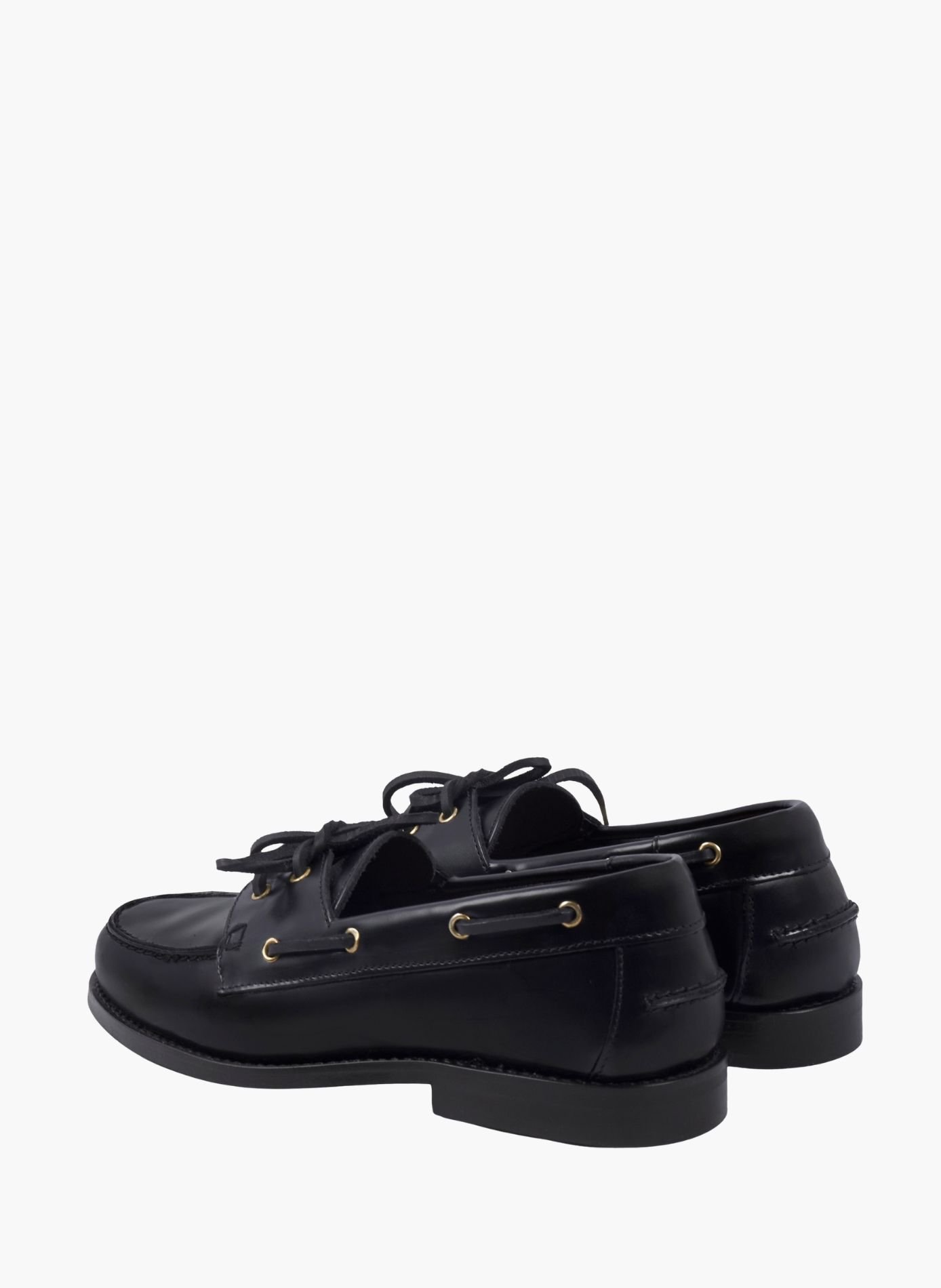 Mocassins bateau thelma cuir vernis JULES & JENN Noir