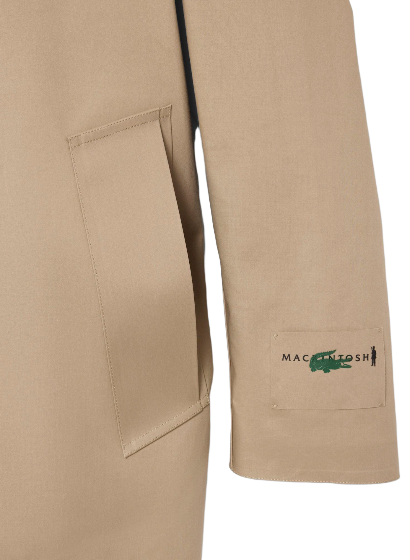 Langer, weiter einfarbiger Mantel LACOSTE Beige