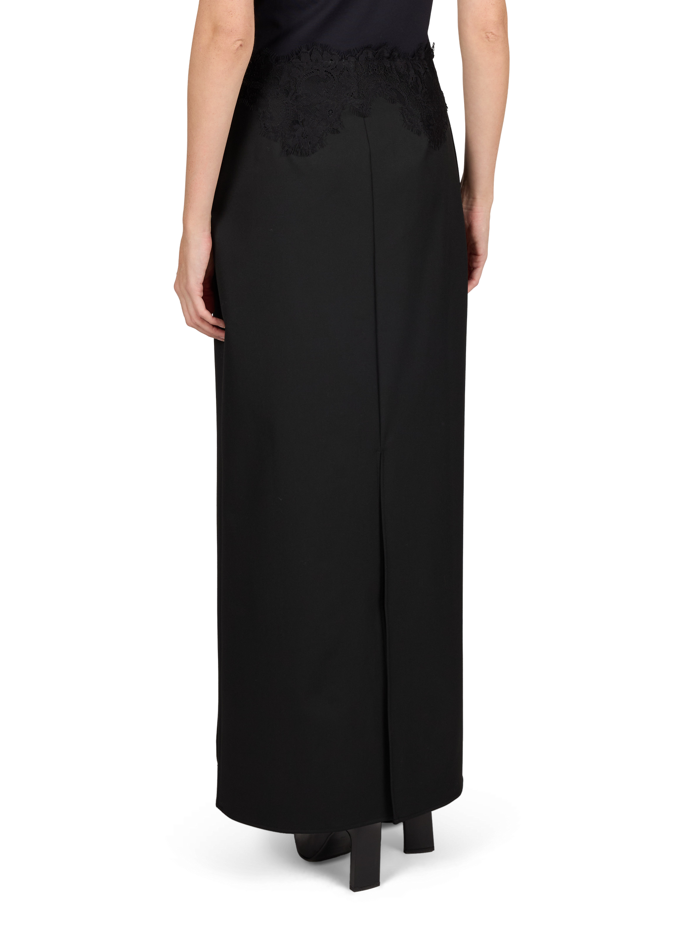 Long lace skirt SAMSOE SAMSOE Black