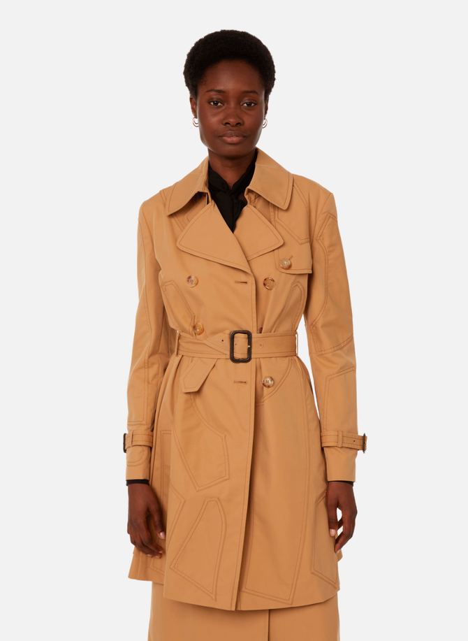Mid-length cotton-blend trench coat MOSCHINO