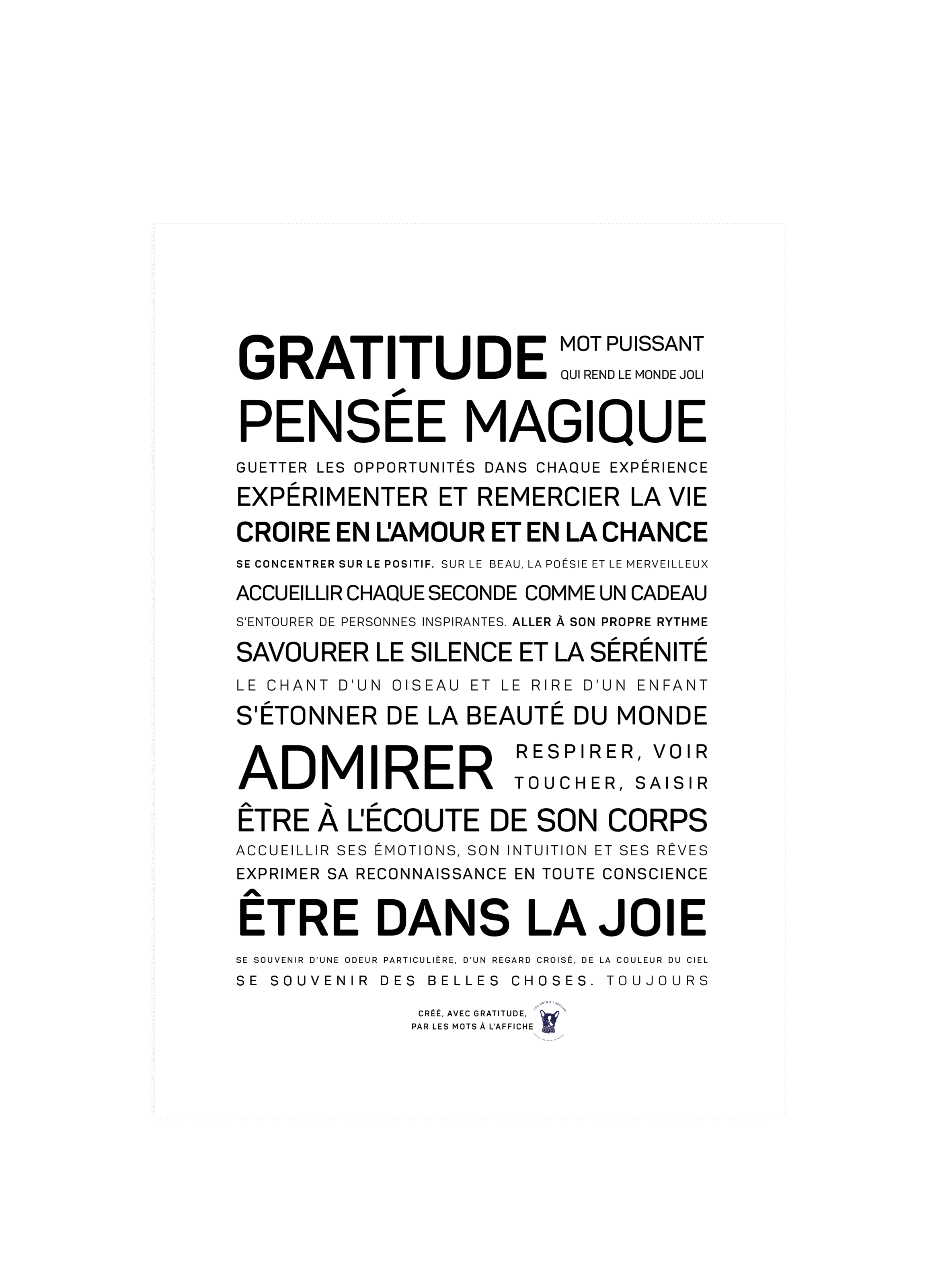 Affiche Gratitude
