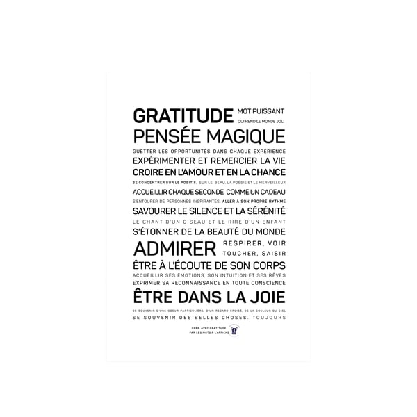 Affiche Gratitude