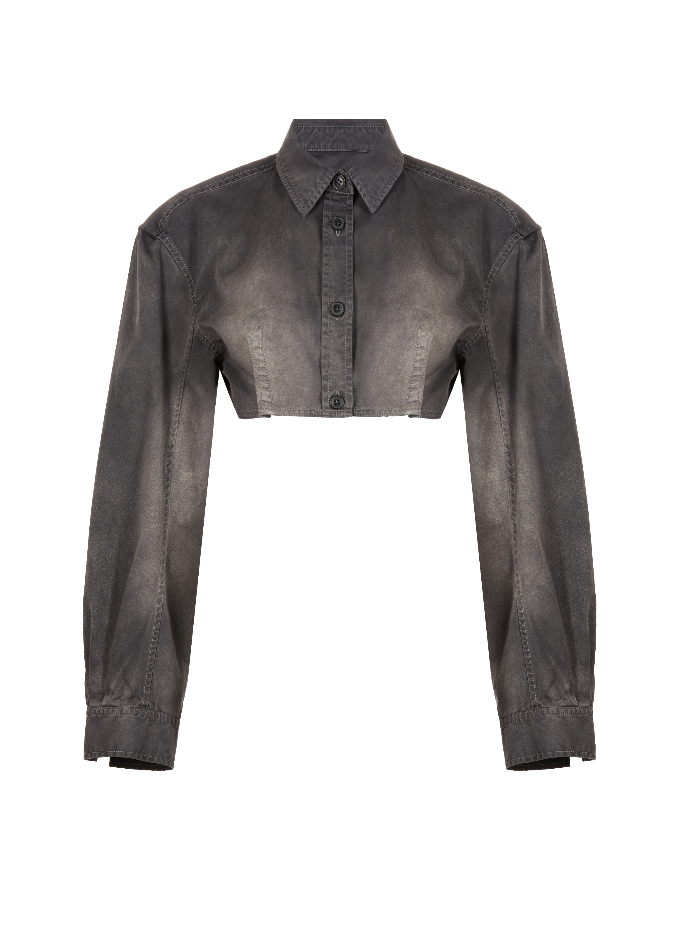 Faded cropped shirt ALEXANDER WANG Black