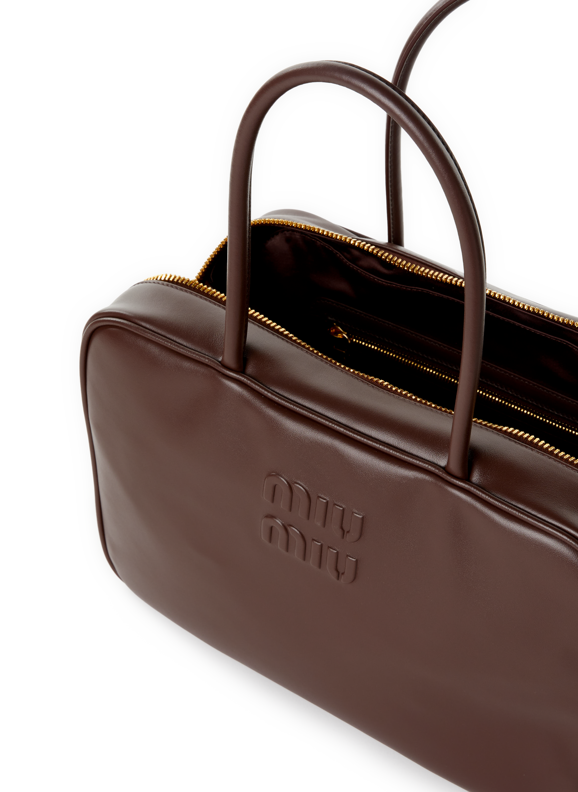 Cleo leather handbag MIU MIU Brown