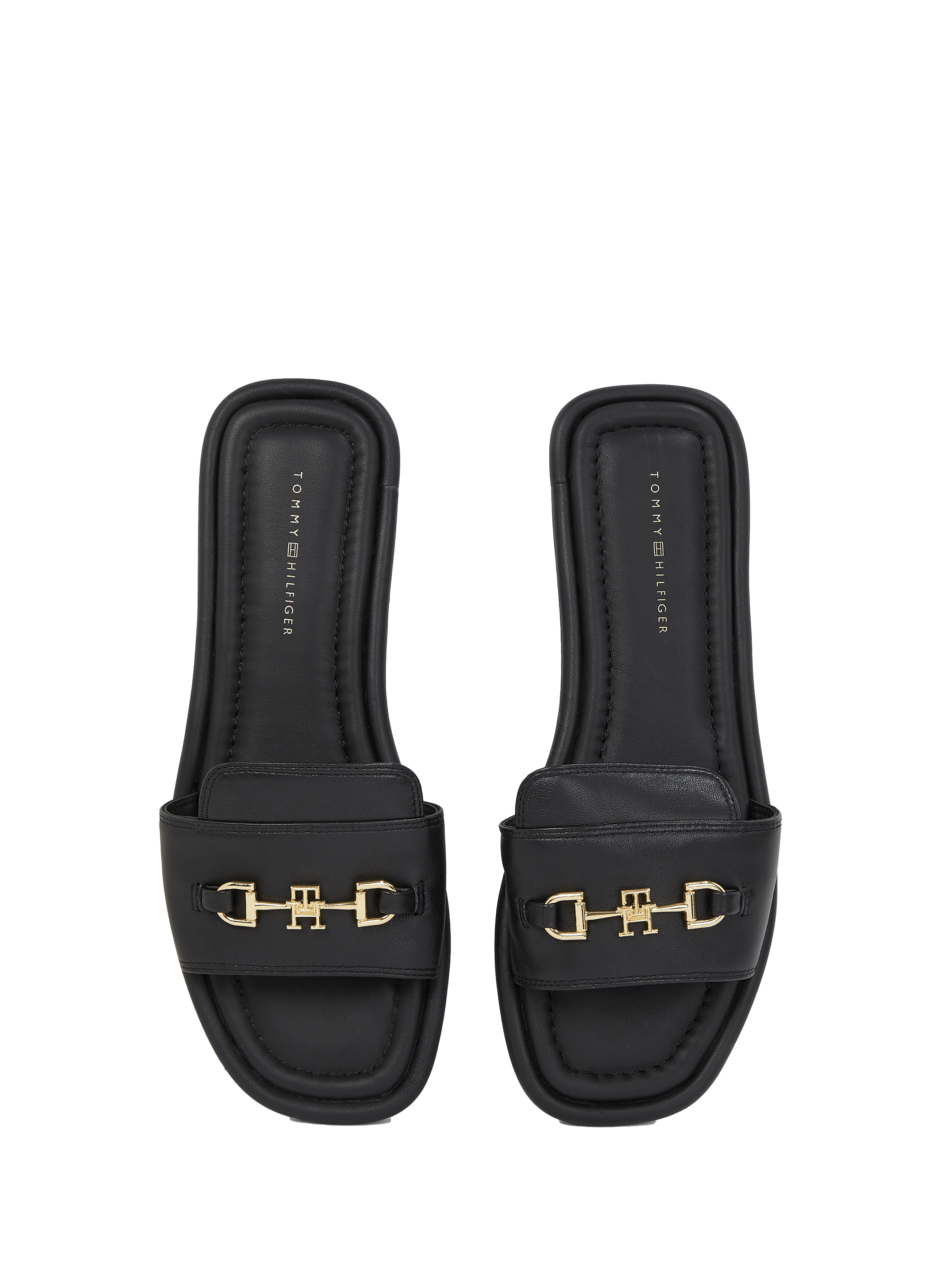 Claquettes en cuir Noir