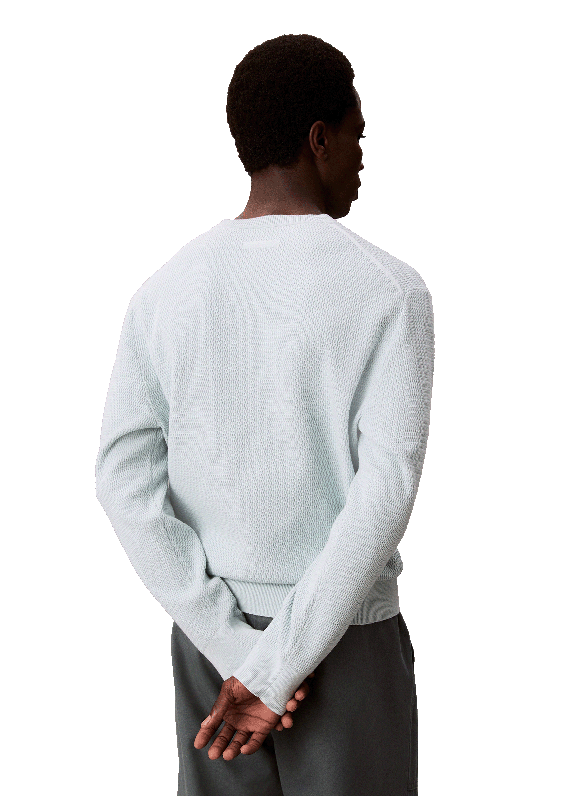 Textured cotton sweater CALVIN KLEIN Blue