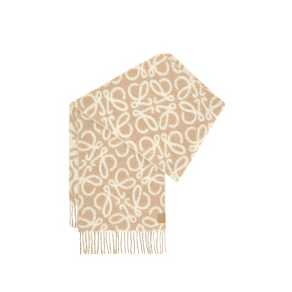 Écharpe jacquard Anagram en alpaga et laine mélangés Écharpe jacquard Anagram en alpaga et laine mélangés
