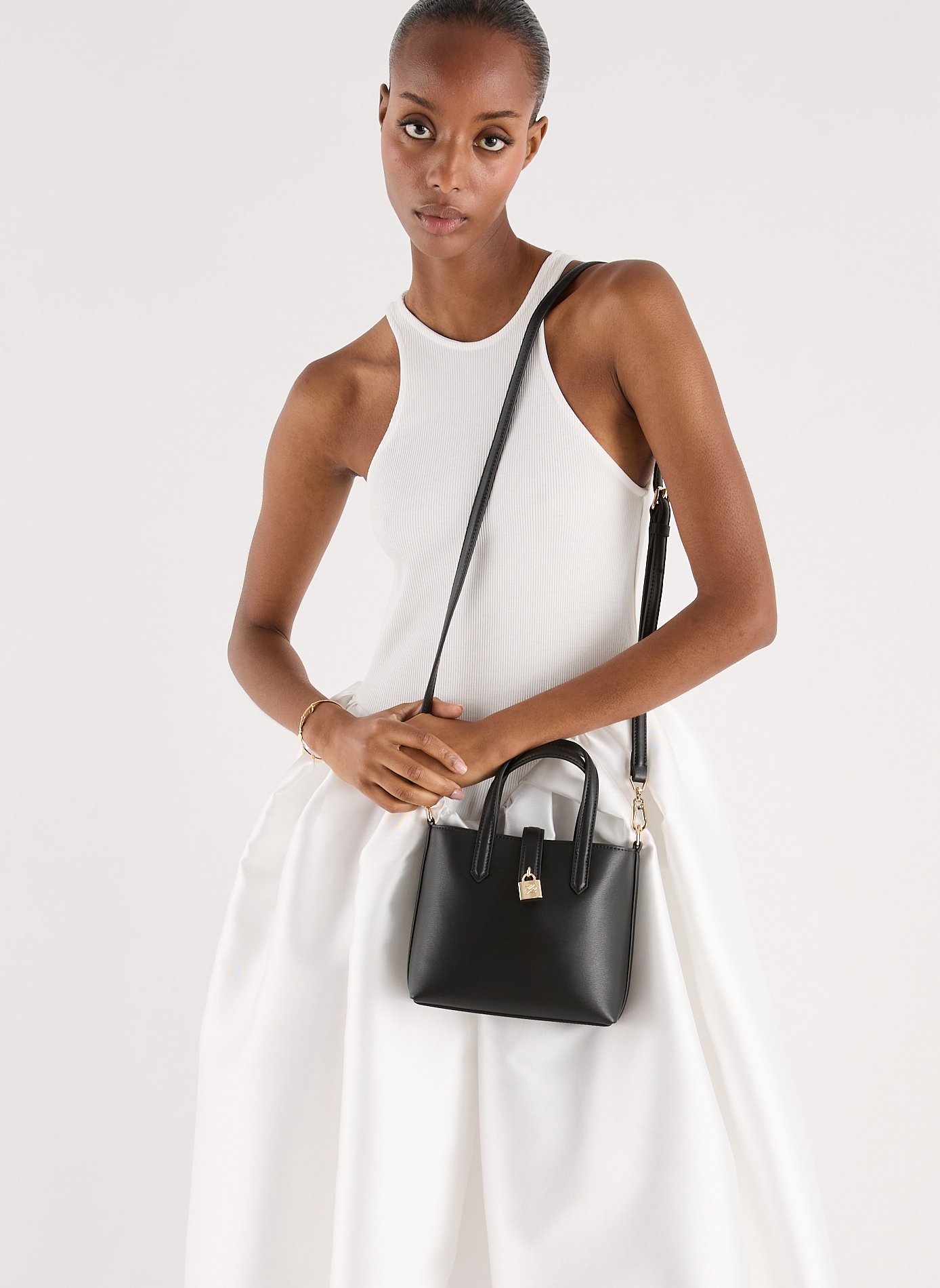 Sac à main K/Autograph en cuir KARL LAGERFELD Noir