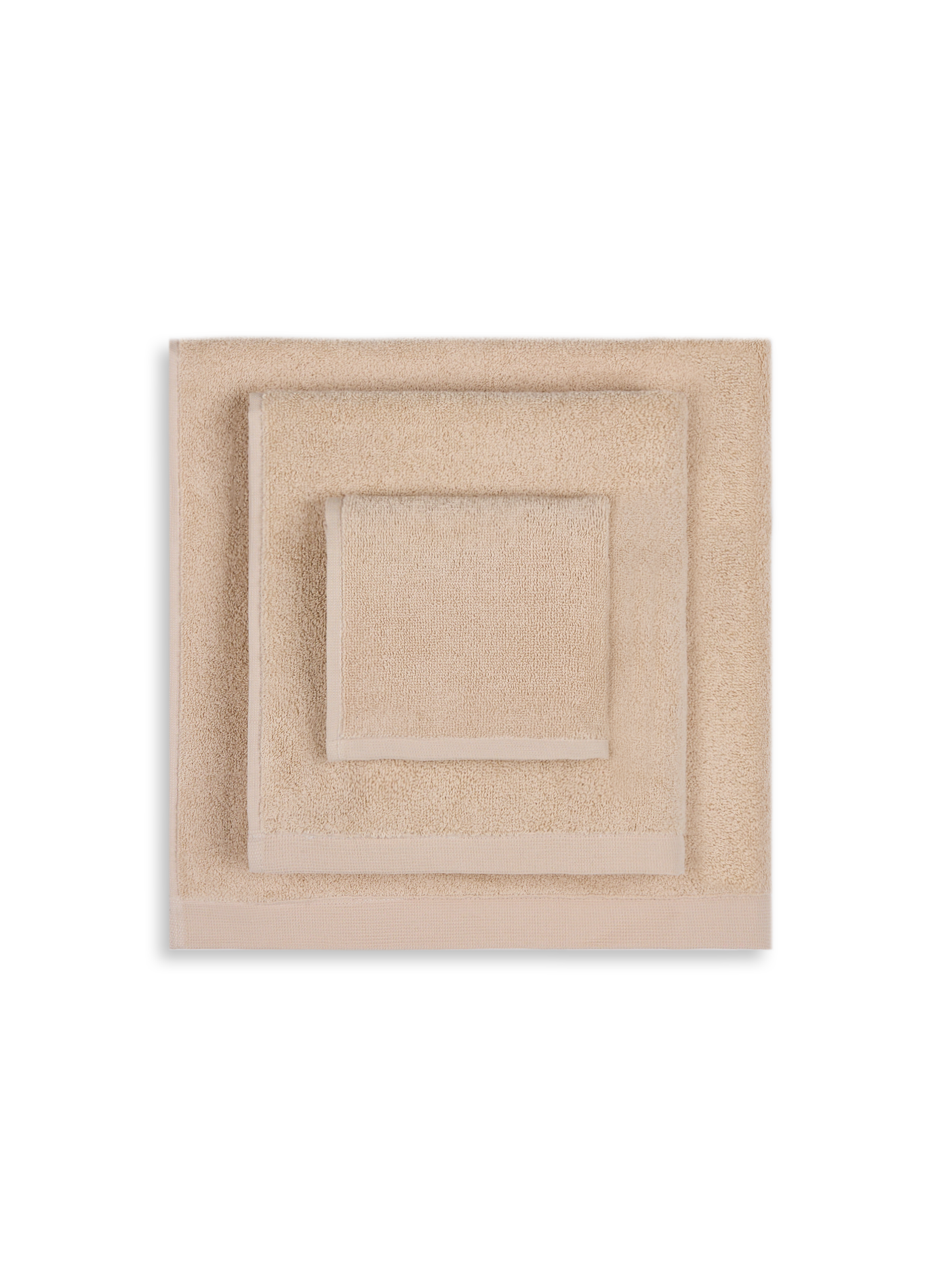 Serviette de toilette en coton biologique AU PRINTEMPS PARIS Beige