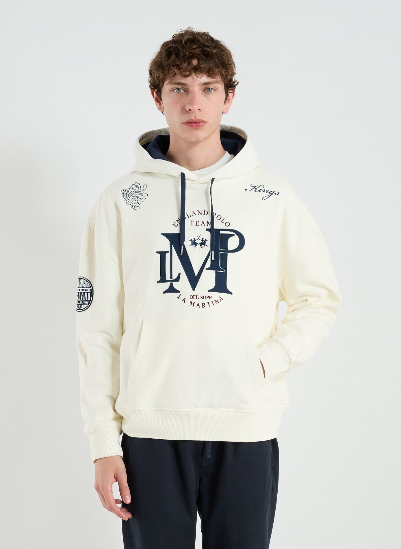 LA MARTINA Sweat à capuche en coton Blanc