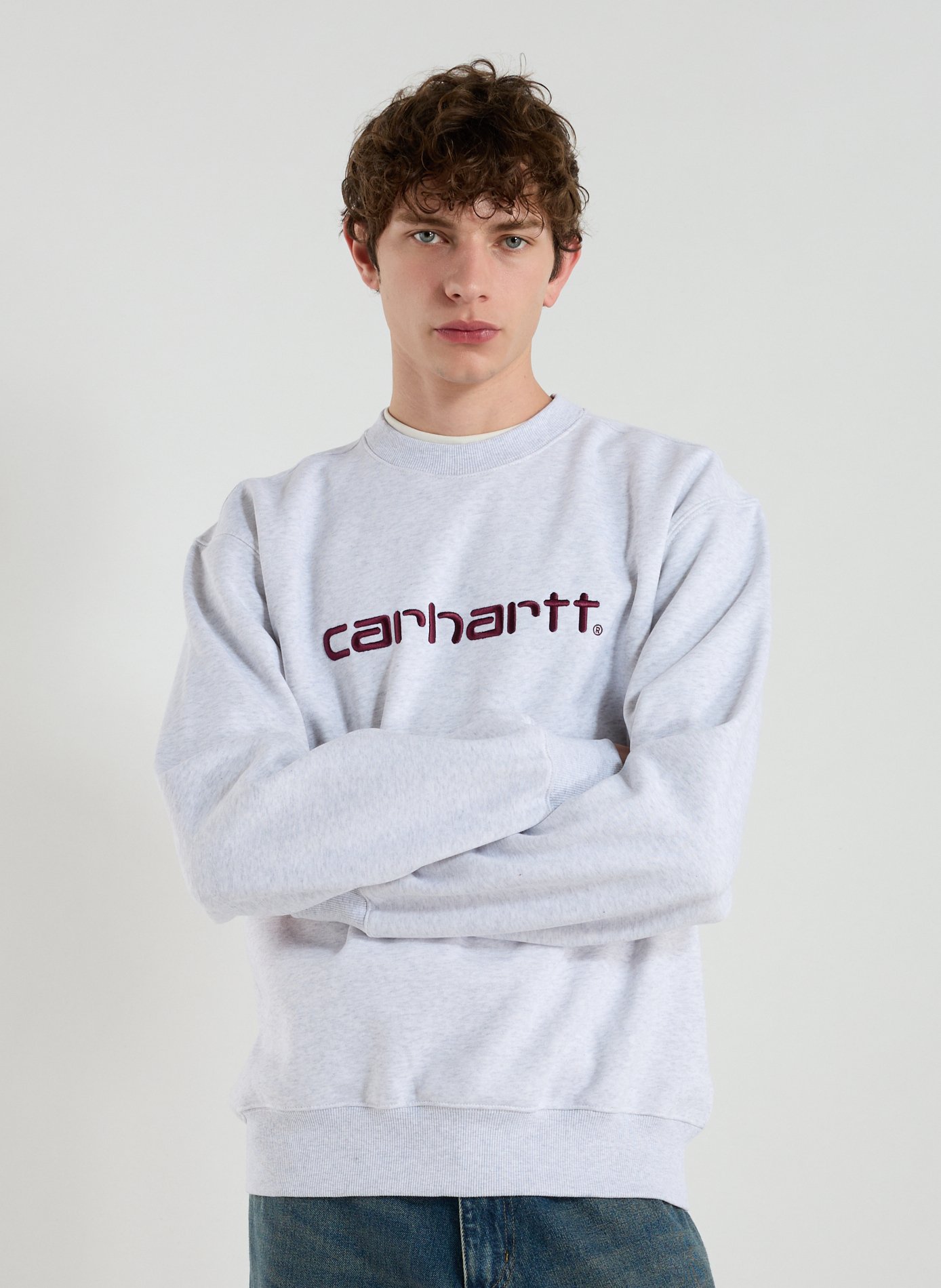 CARHARTT WIP Oversized logo sweatshirt Grey
