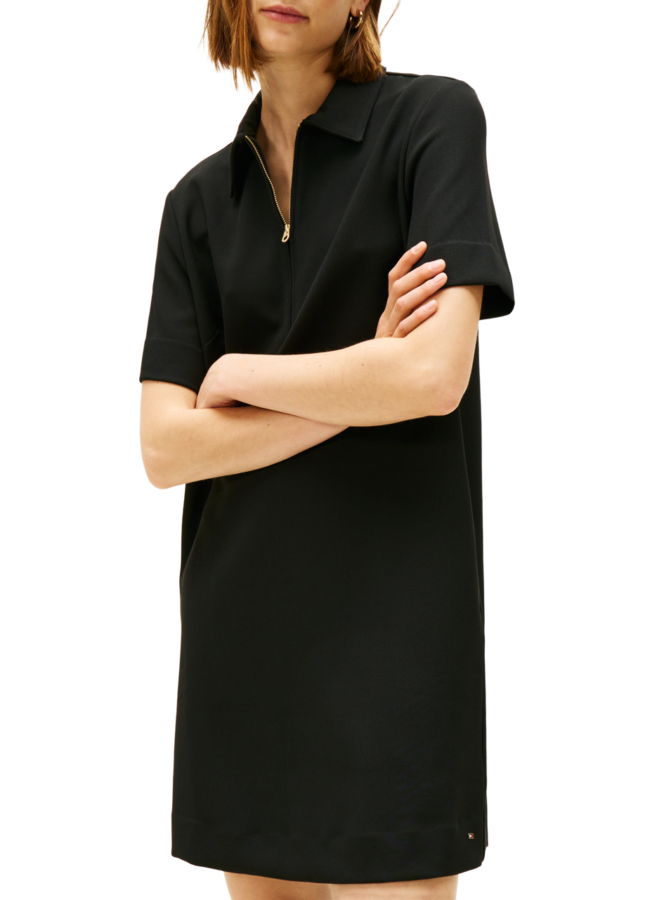 Robe droite décontractée à demi-zip TOMMY HILFIGER Noir