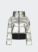 Quilted hooded jacket BOMBARDINO Silver
