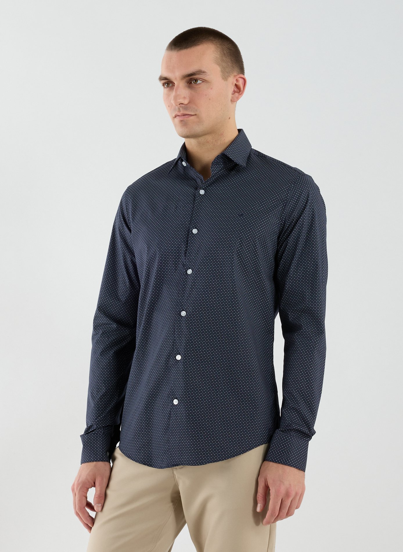 CALVIN KLEIN Patterned shirt Blue