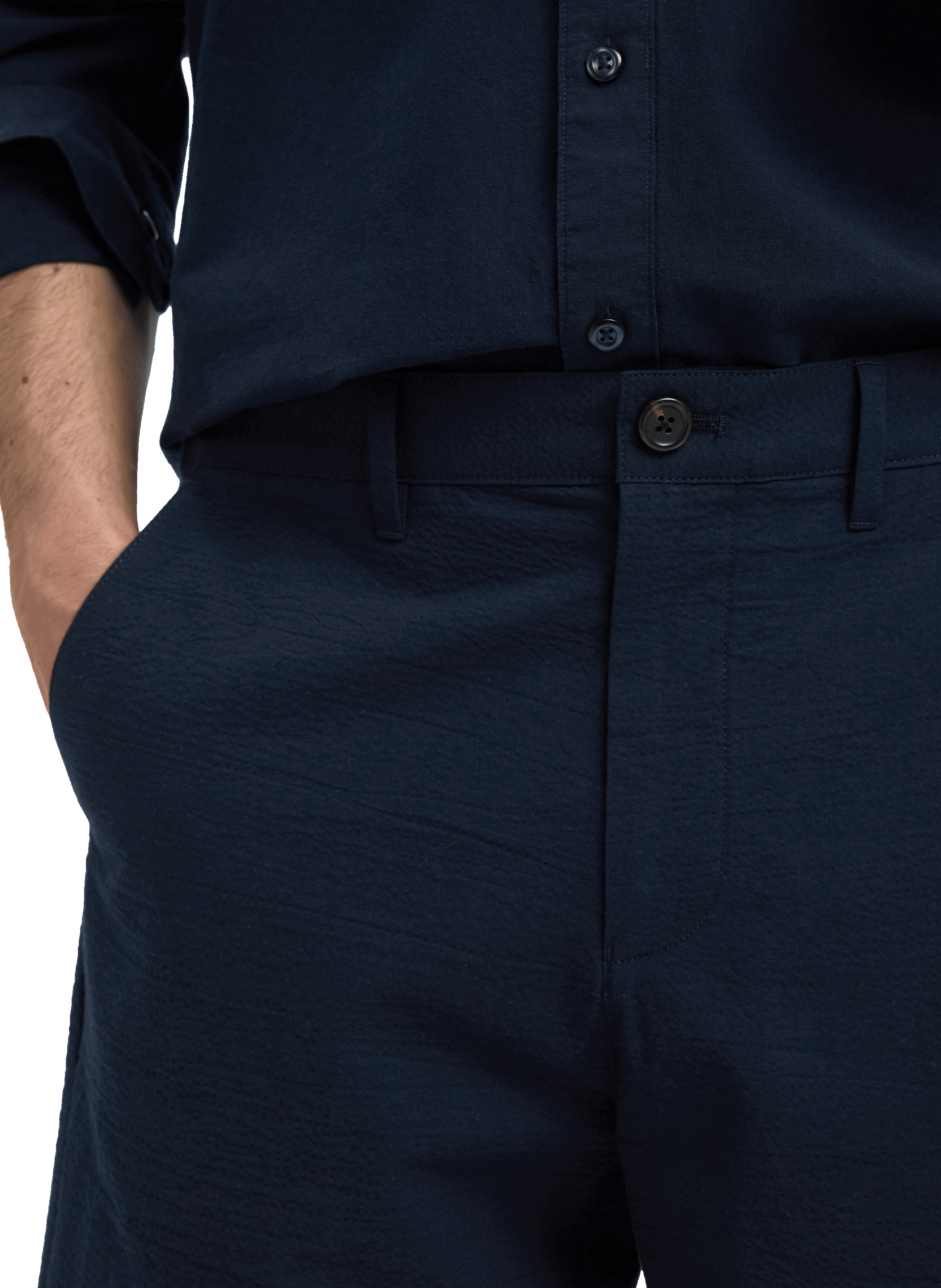 Cotton Shorts SELECTED Blue