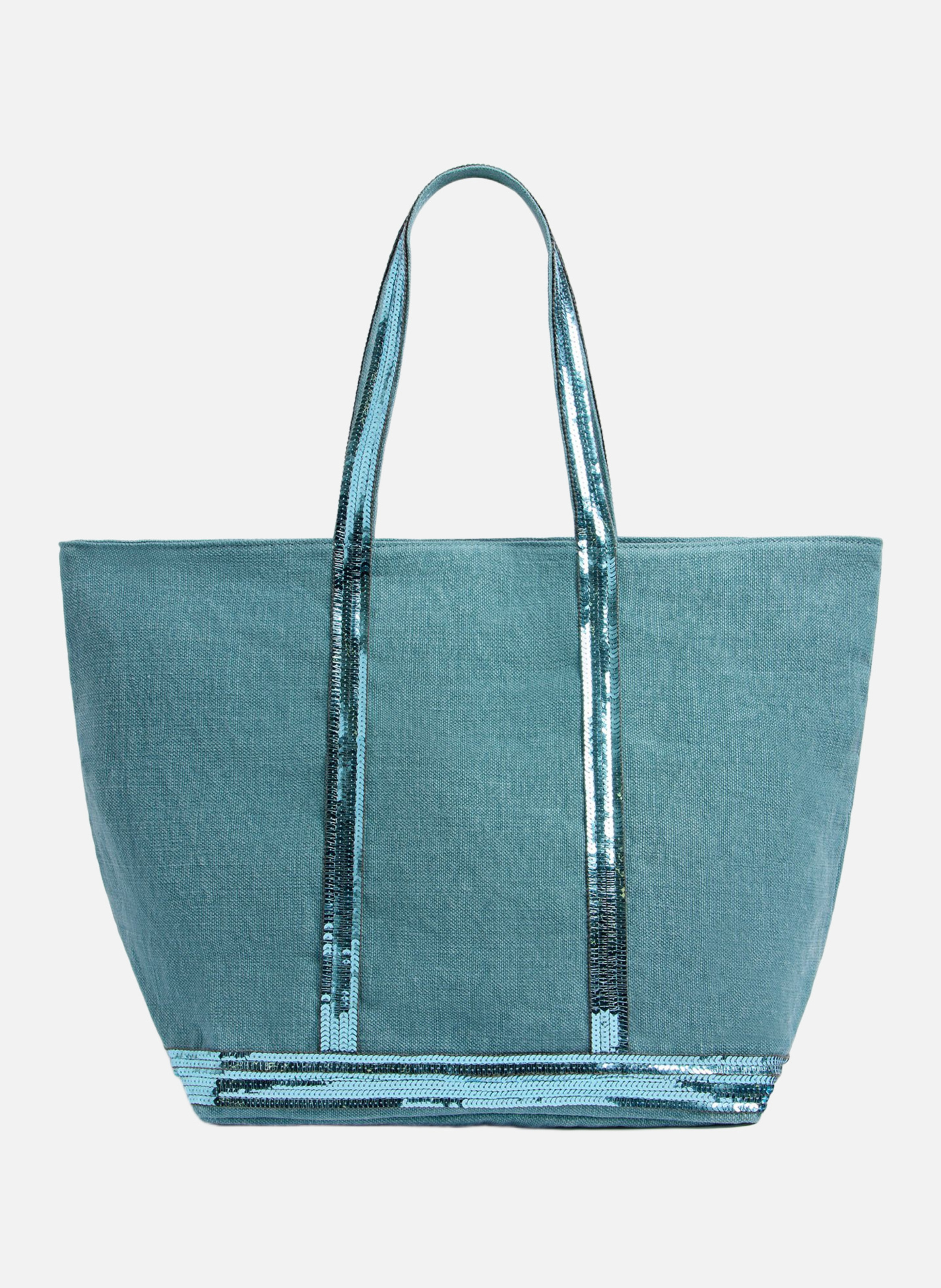 Cabas l zippé en lin VANESSA BRUNO Bleu