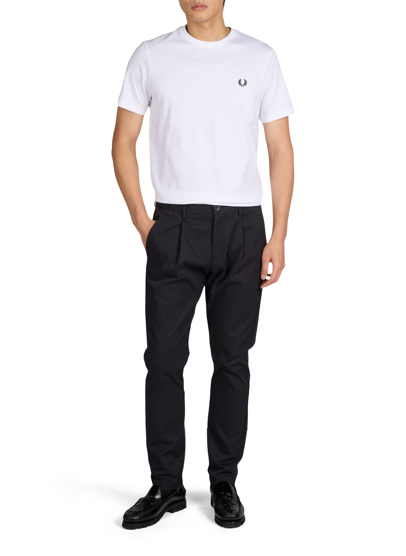 Cotton round-neck T-shirt FRED PERRY White