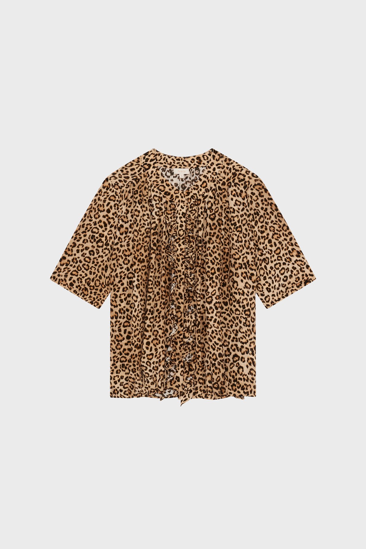 Chemise léopard à volants - catia PABLO Rose