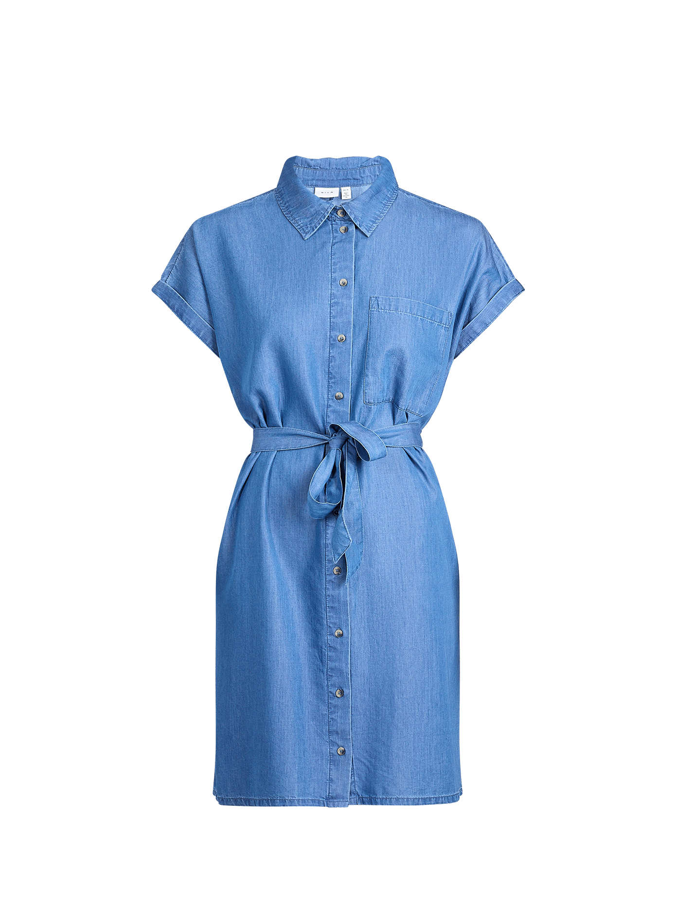 Robe chemise Vinori en coton mélangé VILA Bleu