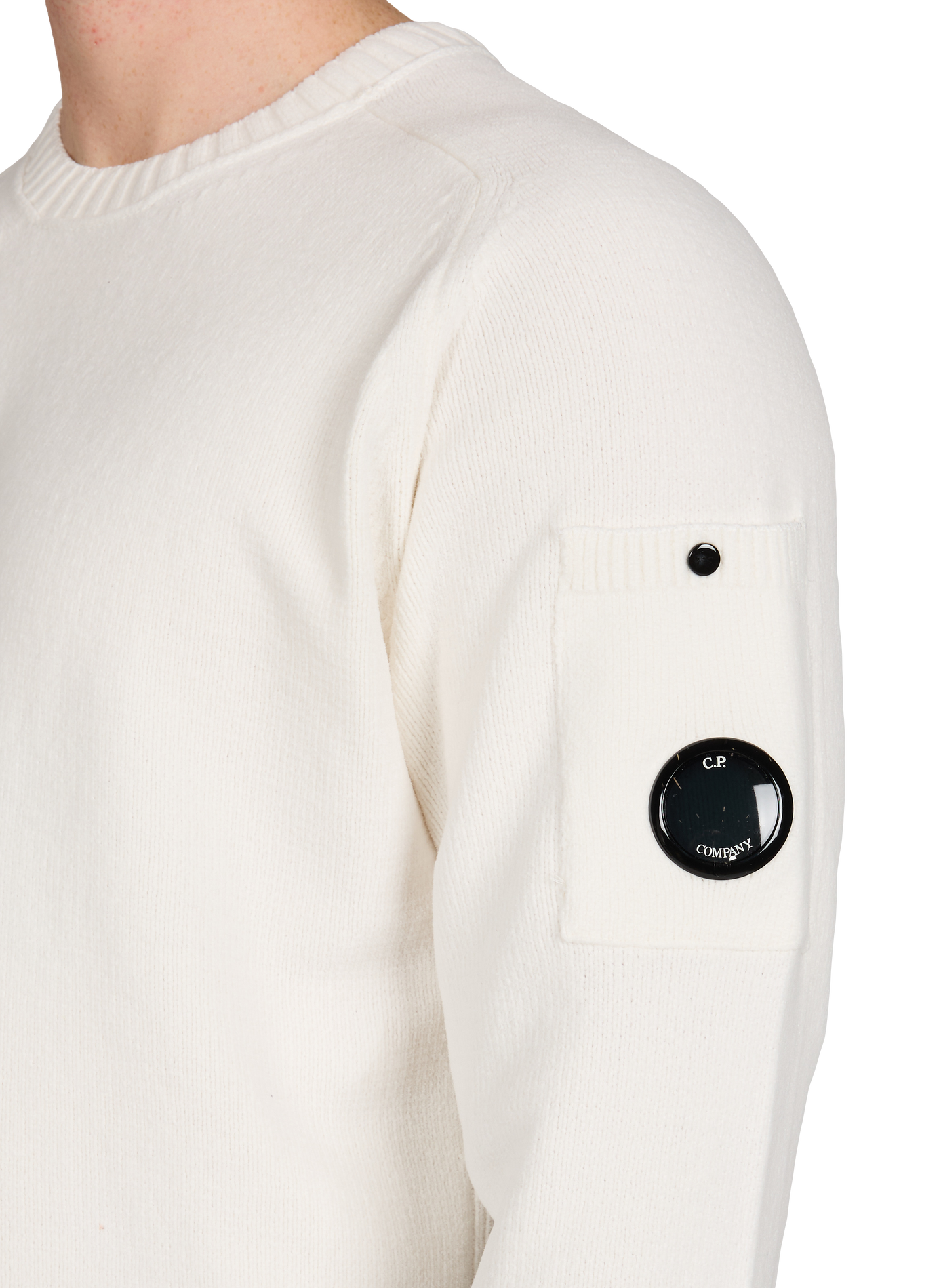 Round neck cotton sweatshirt CP COMPANY White