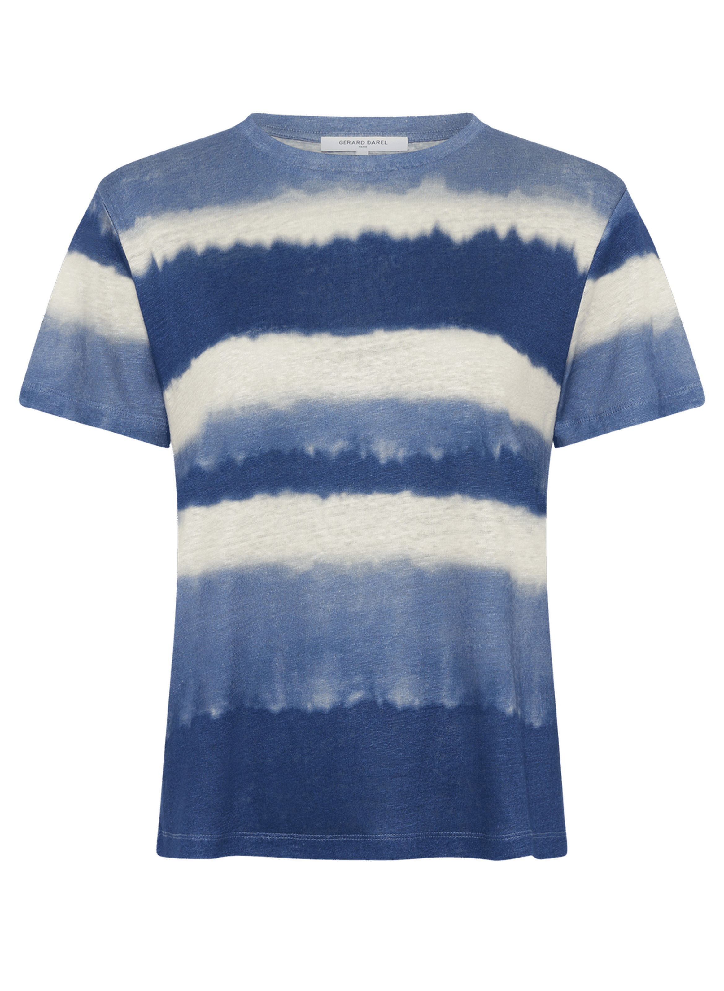 T-shirt tie and die en lin - mabinty GERARD DAREL Bleu