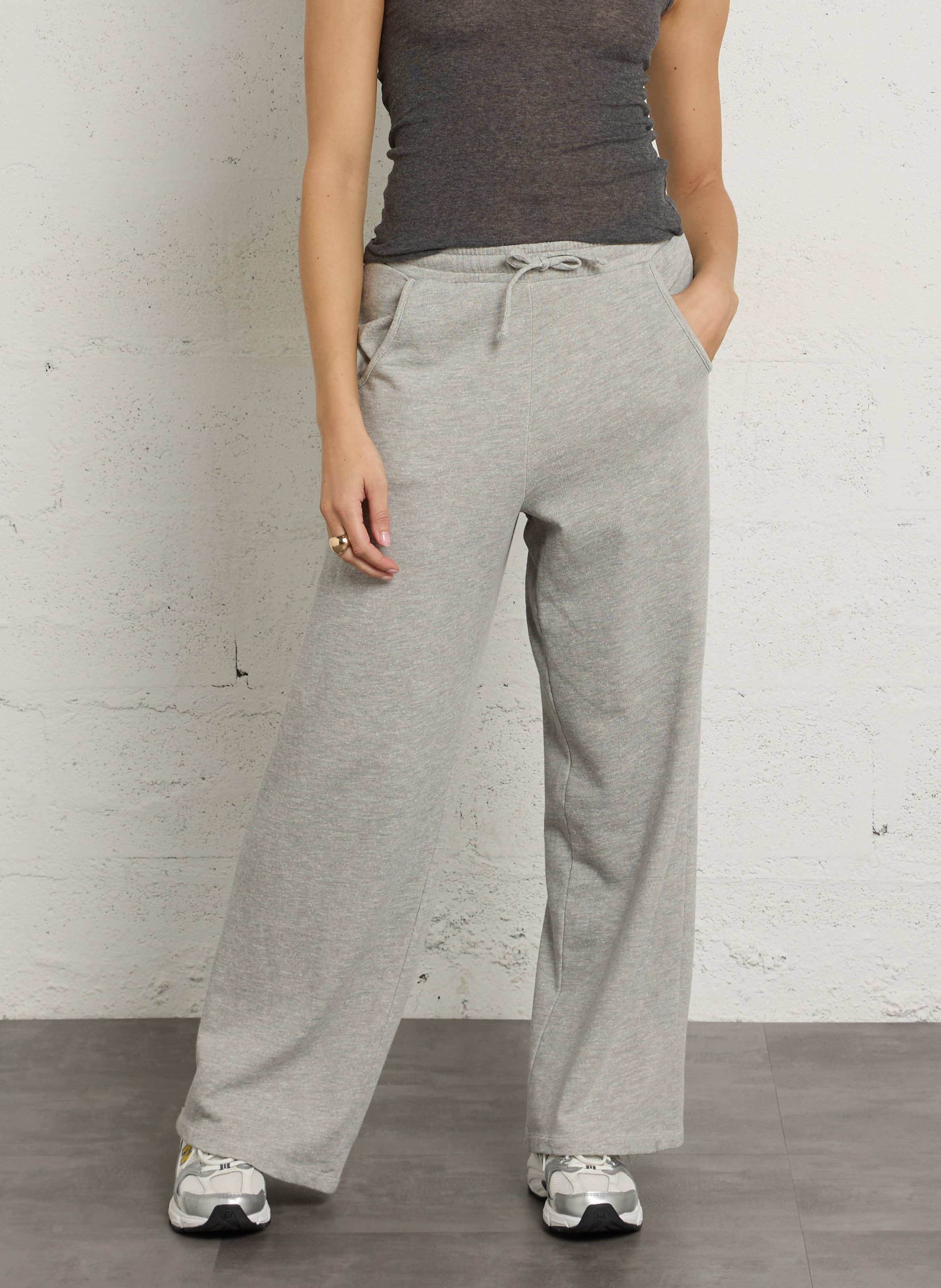 Pantalon de jogging ample uni zofbay AMERICAN VINTAGE Gris