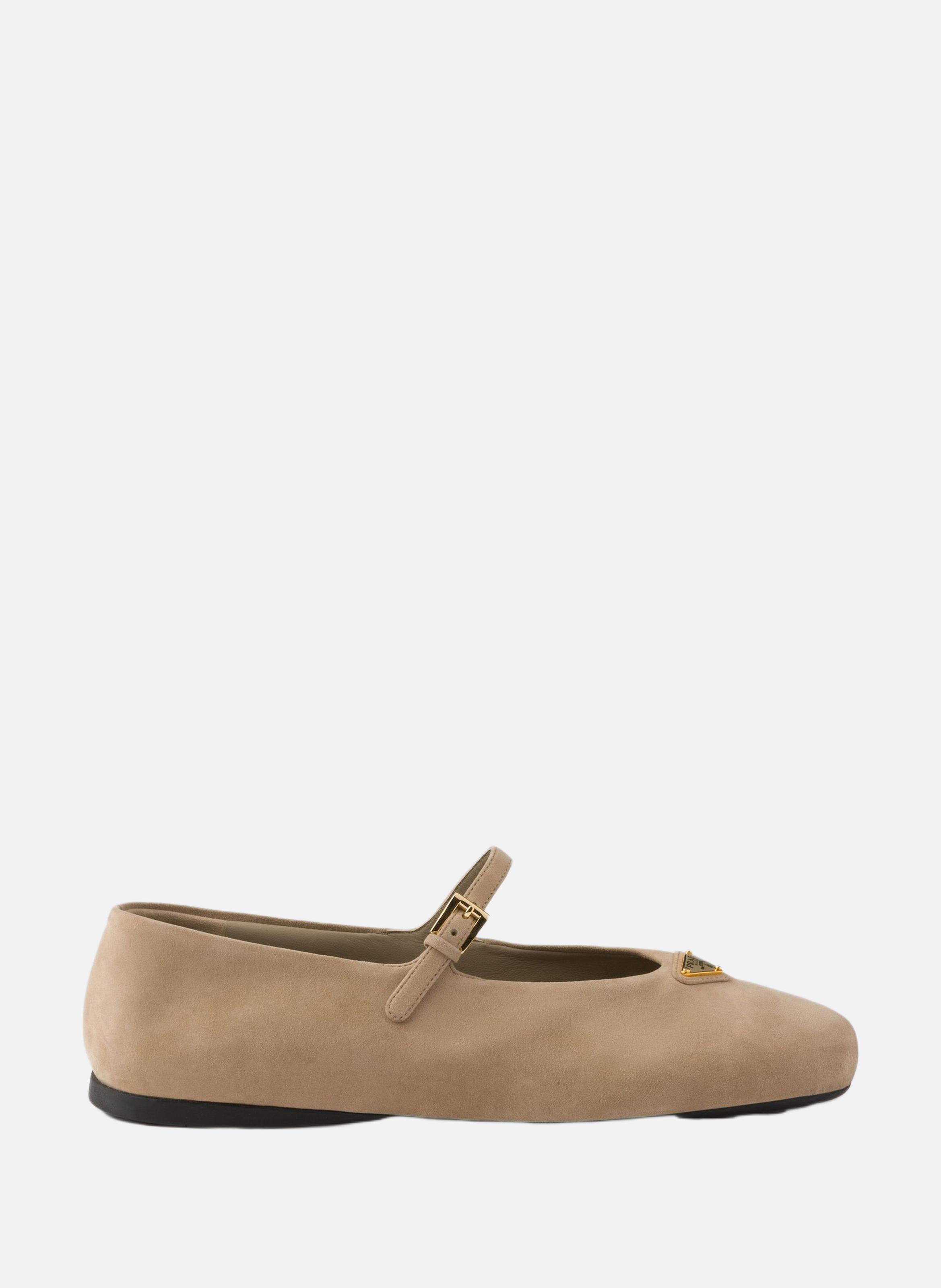 Ballerines en veau velours PRADA Beige
