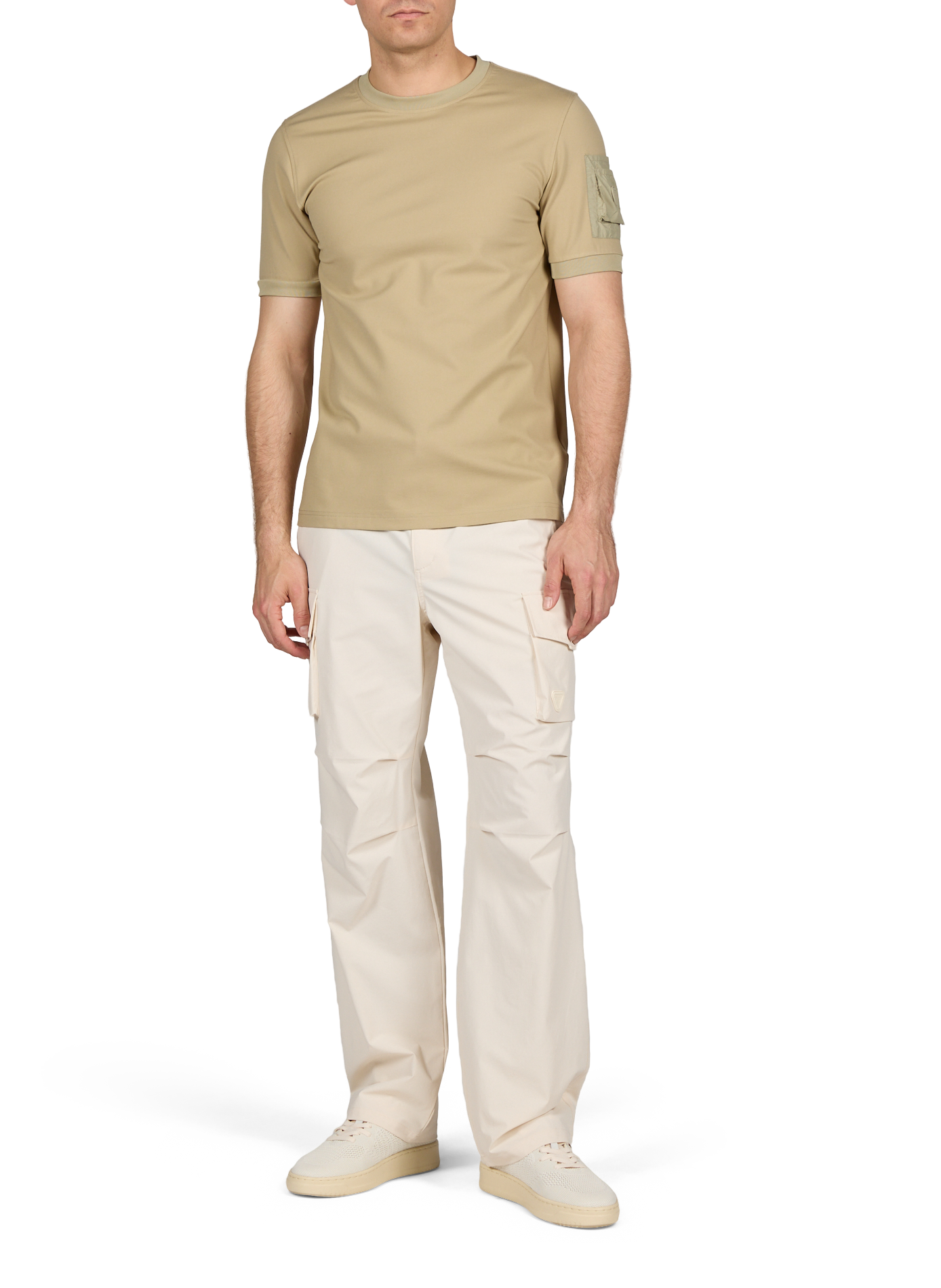 Straight round neck T-shirt GERTRUDE ET GASTON Beige