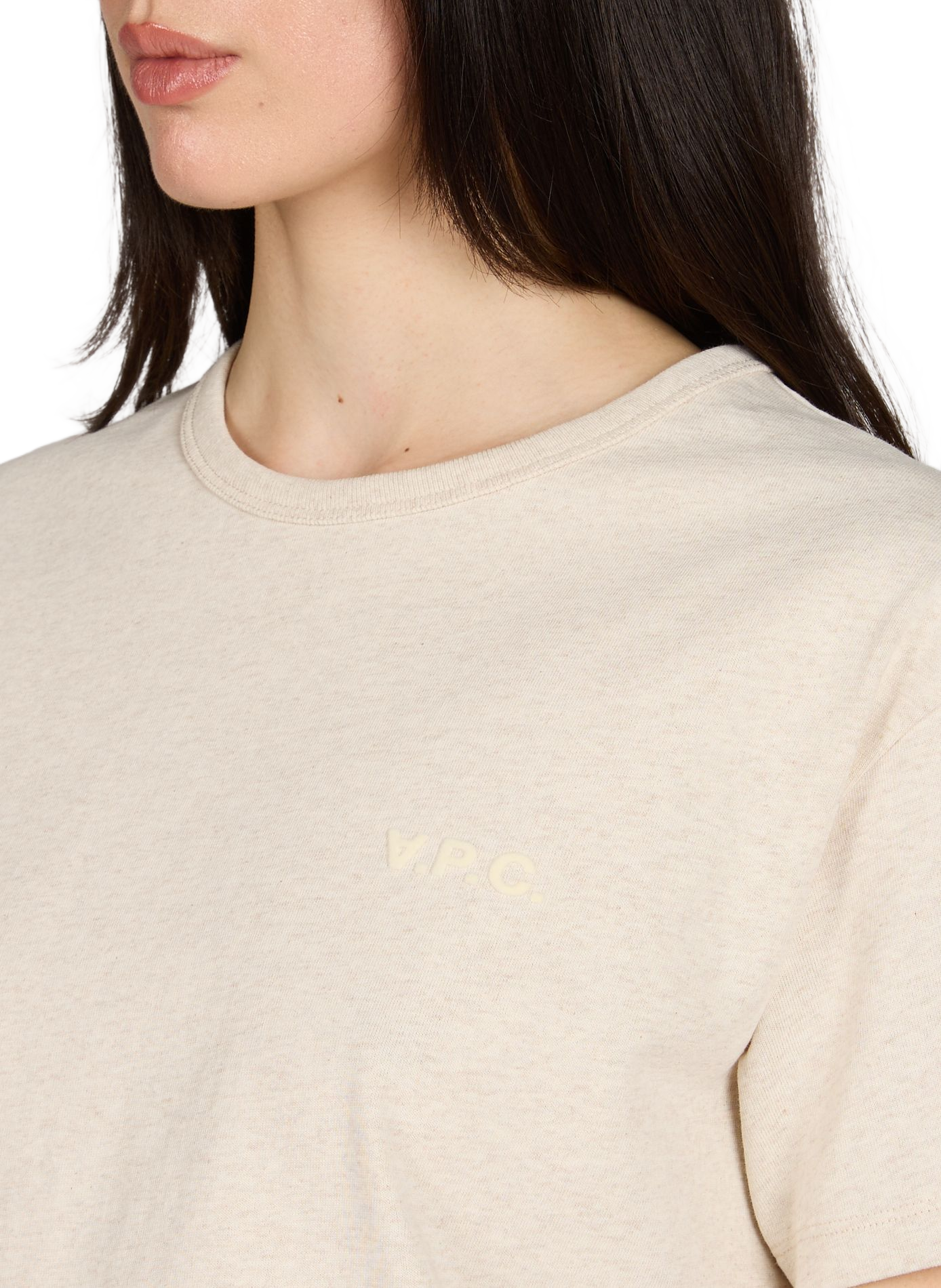 Classic Cotton T-Shirt A.P.C. Beige