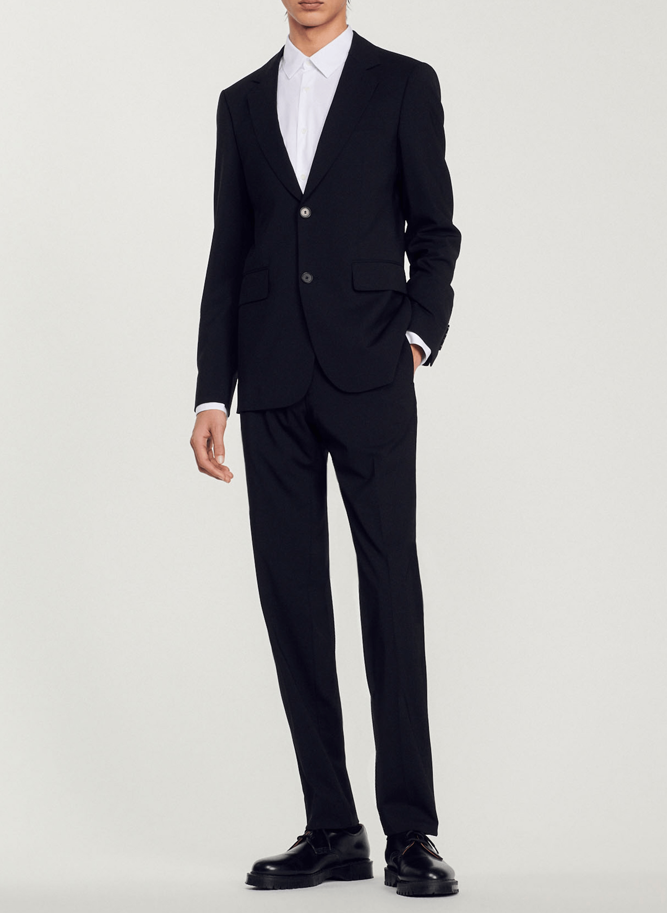 Veste de tailleur en laine mélangée SANDRO Noir