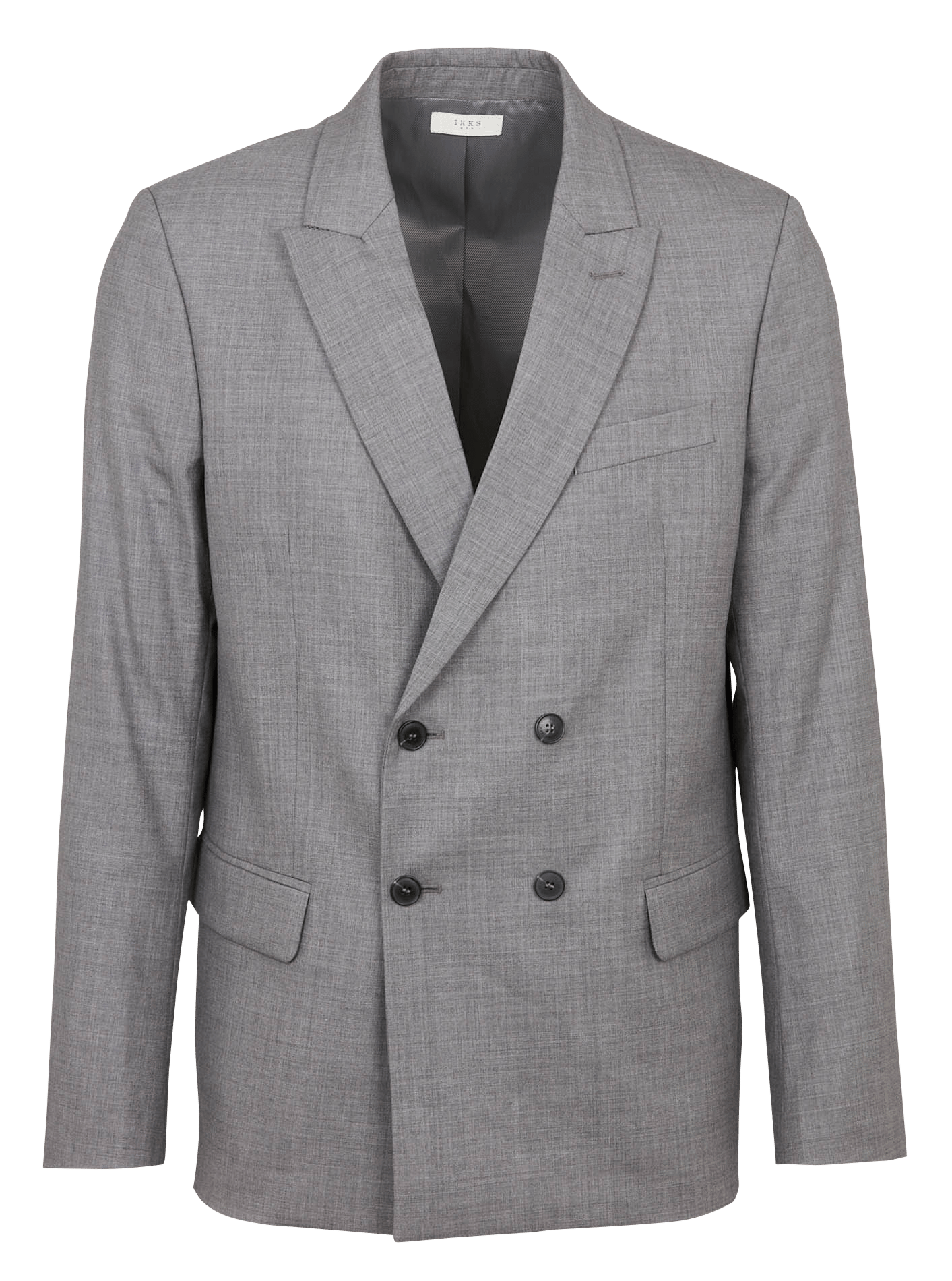 Veste de tailleur croisée à double boutonnage IKKS Gris