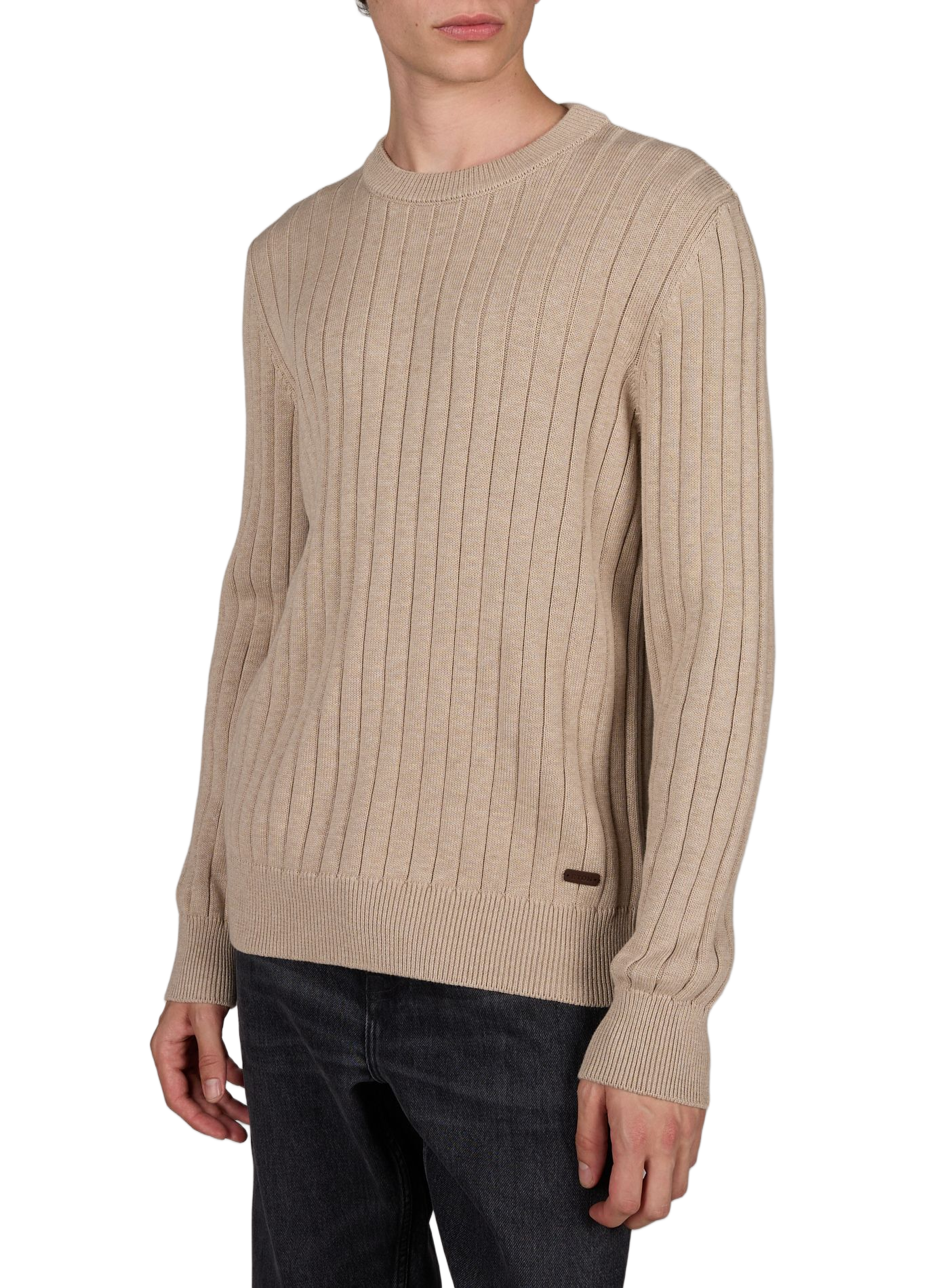 Pull col rond en coton ETON