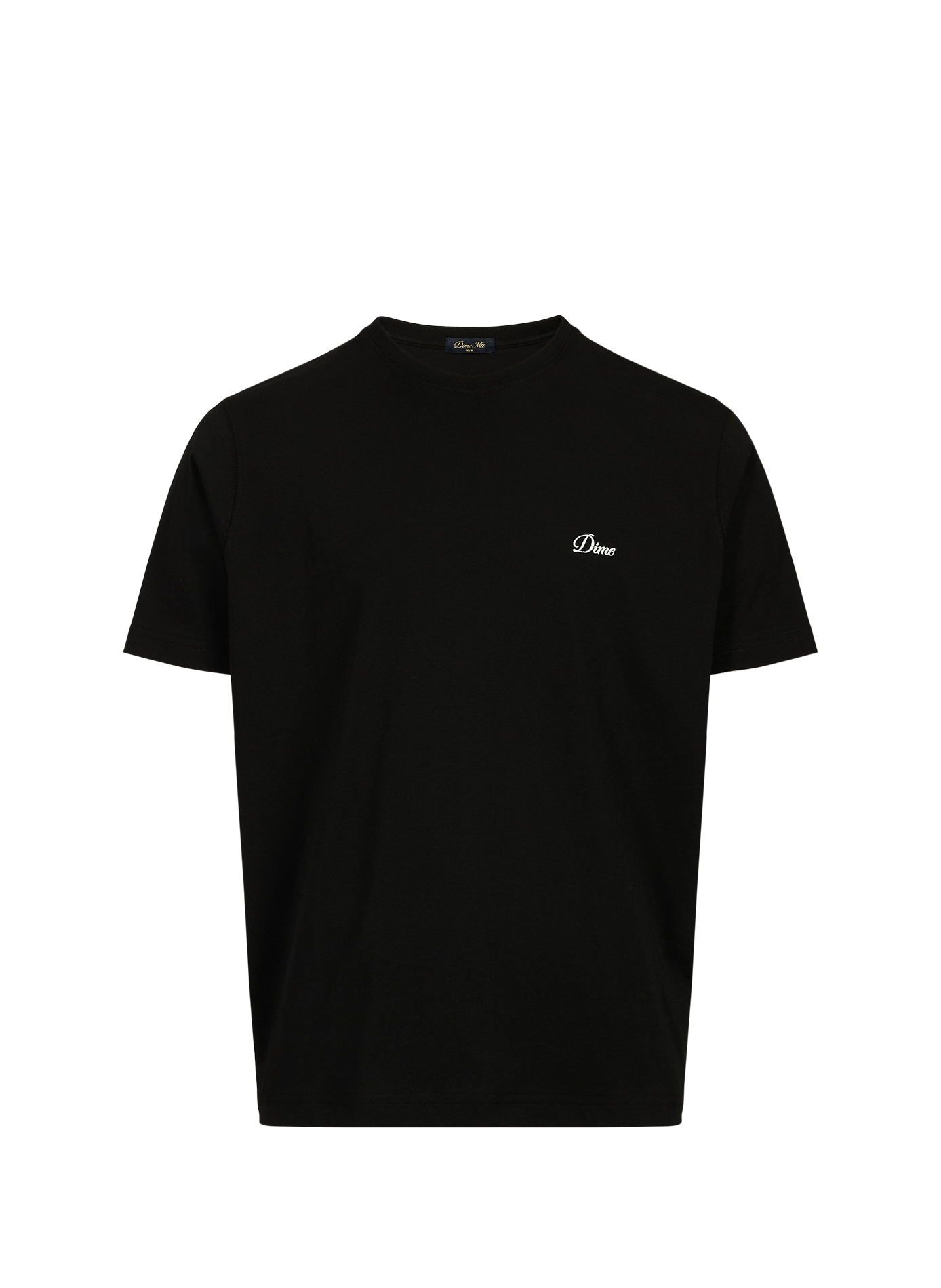 Short-sleeved cotton embroidered T-shirt DIME Black
