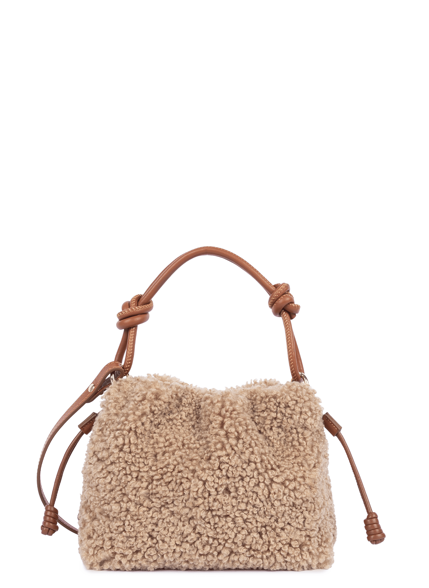Petit sac besace - moumoute LANCASTER Marron