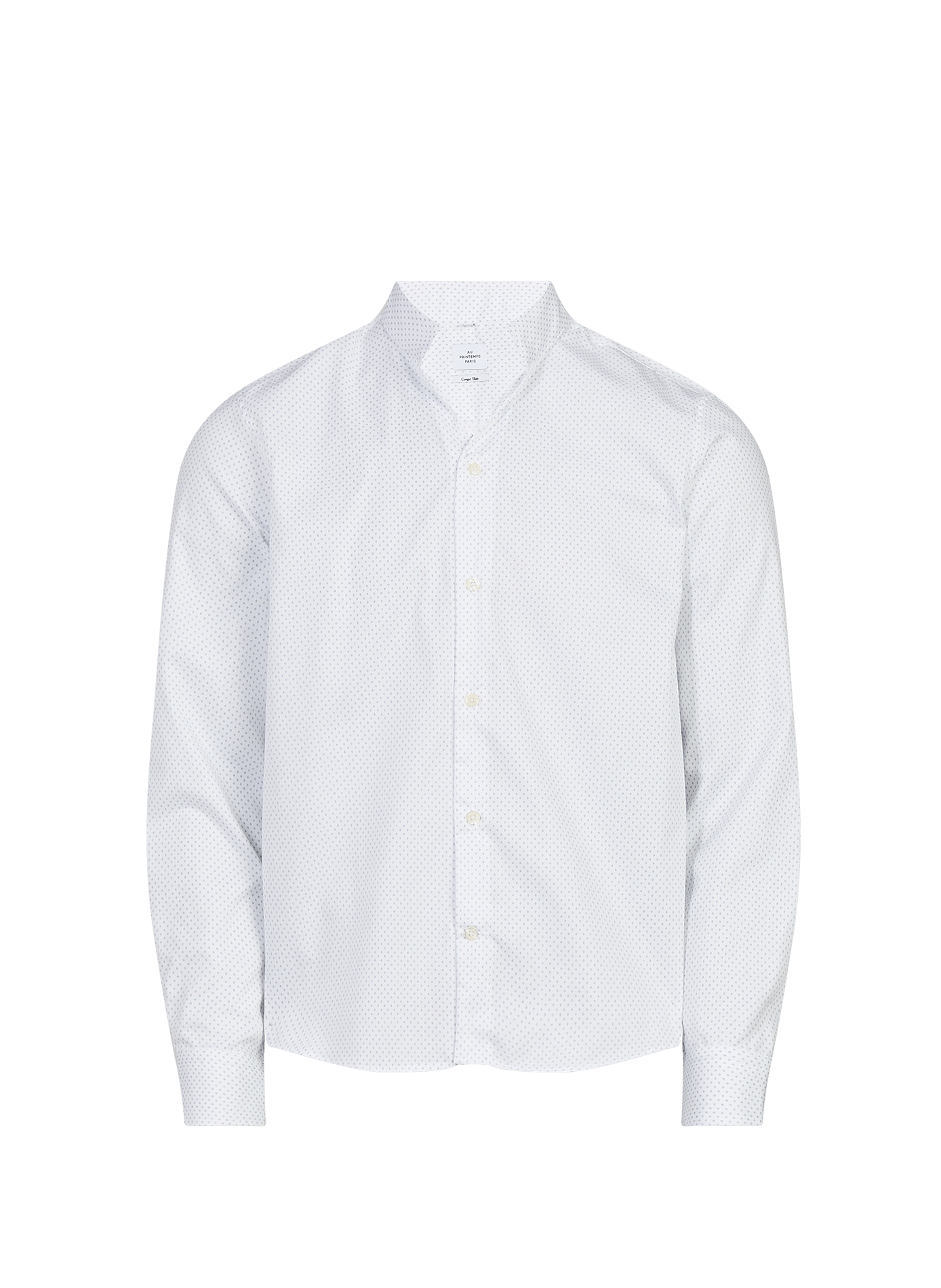 Chemise cintrée à motif en coton AU PRINTEMPS PARIS Beige