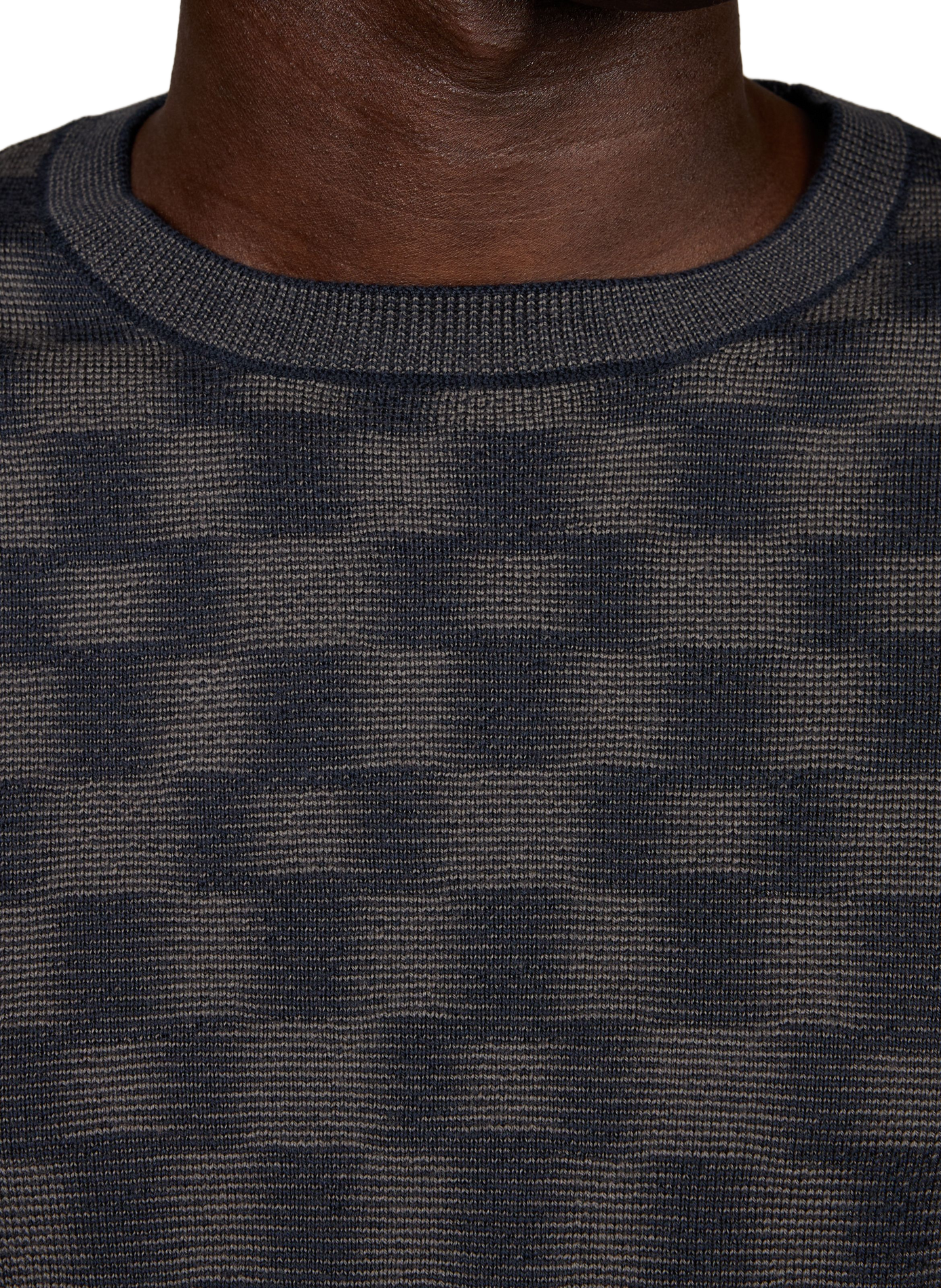 Virgin wool patterned sweater EMPORIO ARMANI Blue